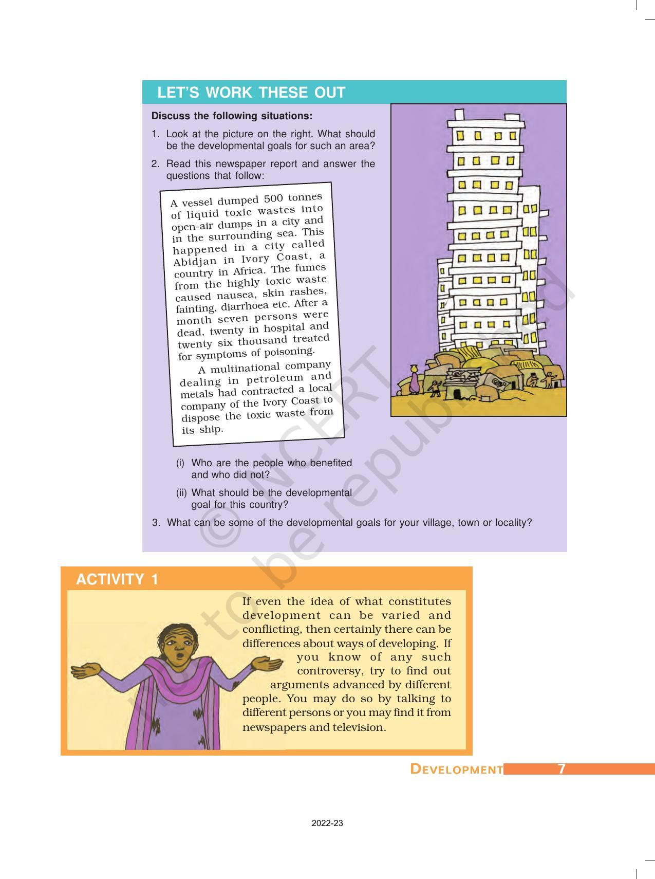 NCERT Book for Class 10 Economics Chapter 1 Development - Page 6