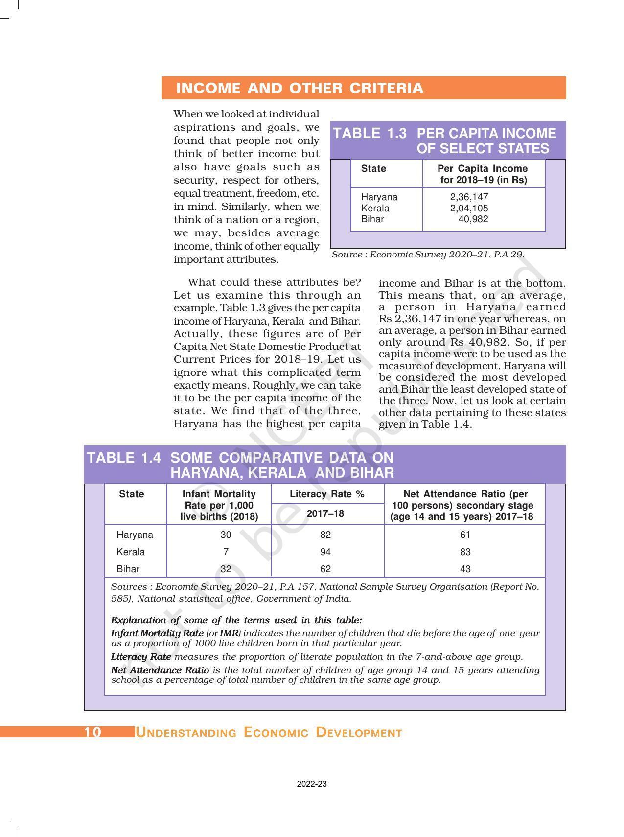 NCERT Book for Class 10 Economics Chapter 1 Development - Page 9