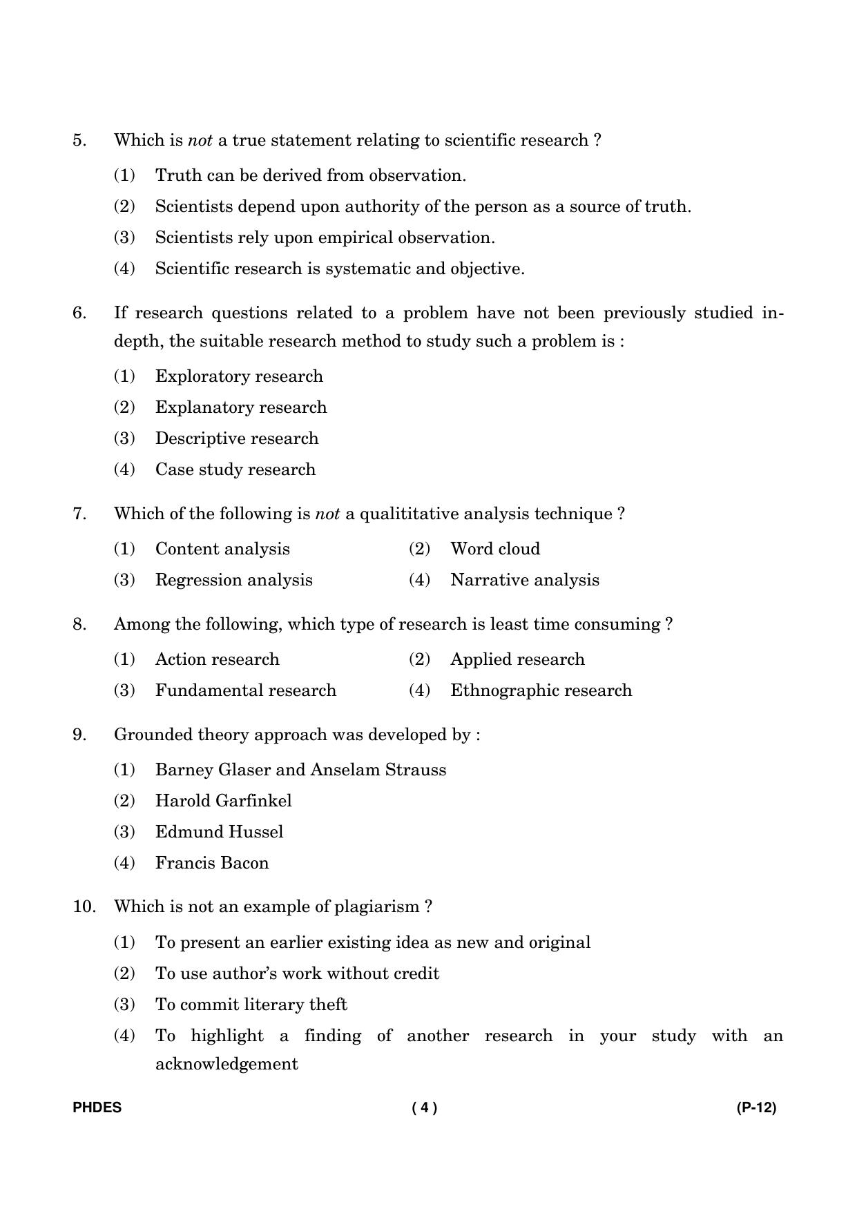 IGNOU PhD Entrance Test Ph. D. (Education) Entrance Test, July, 2023 Question Paper - Page 5