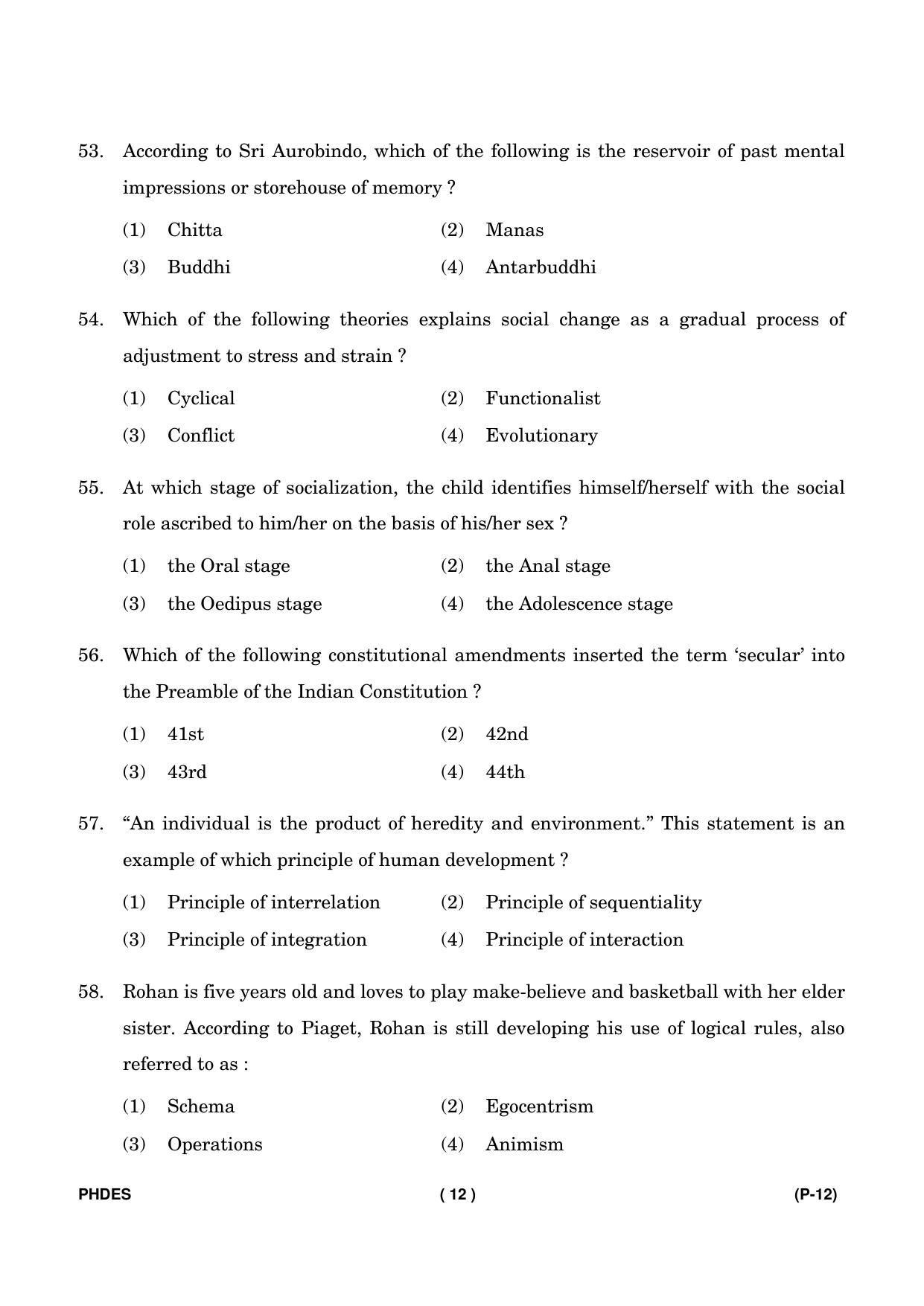 IGNOU PhD Entrance Test Ph. D. (Education) Entrance Test, July, 2023 Question Paper - Page 13
