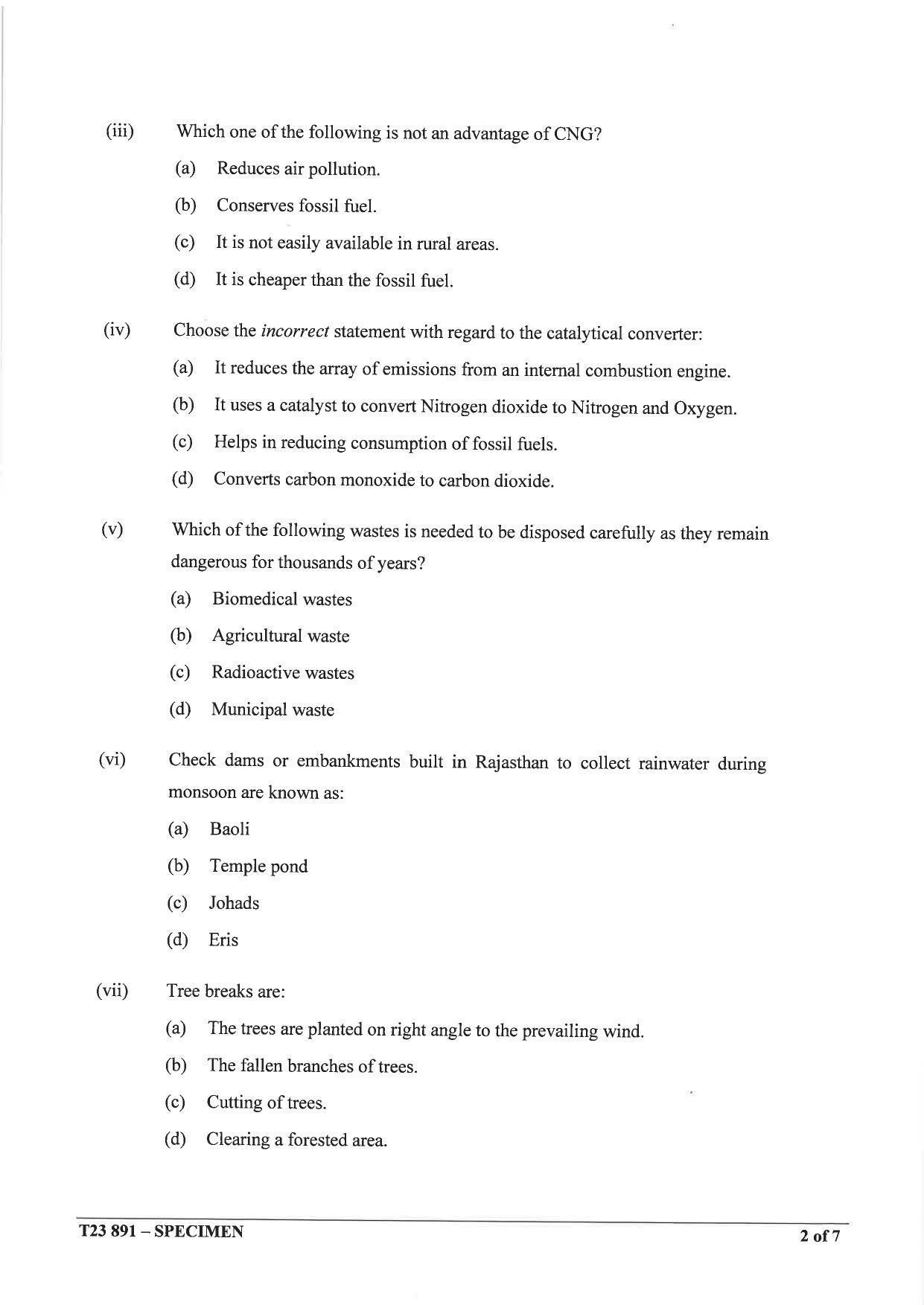 ICSE Class 10 Environmental Applications Sample Paper 2023 - Page 2