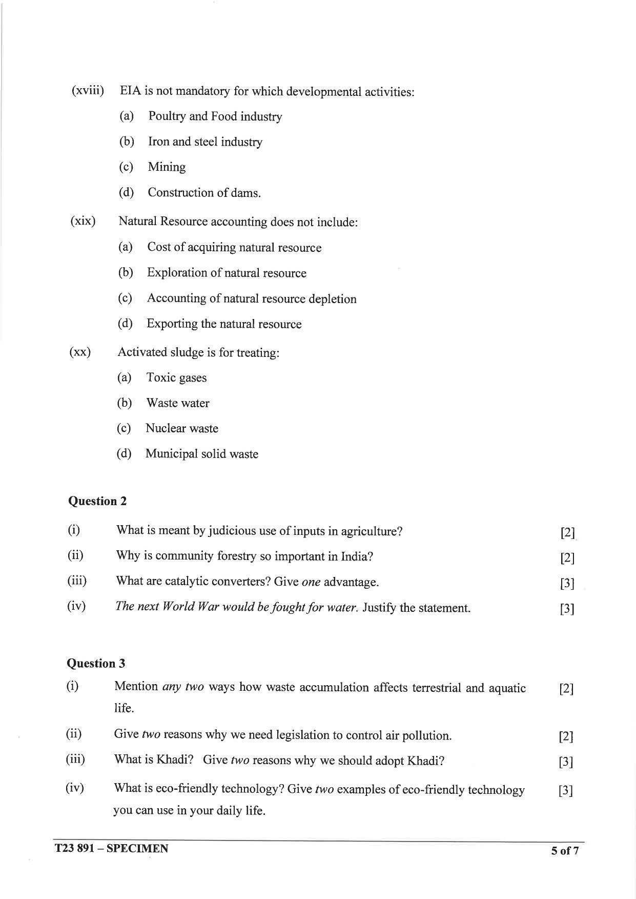 ICSE Class 10 Environmental Applications Sample Paper 2023 - Page 5