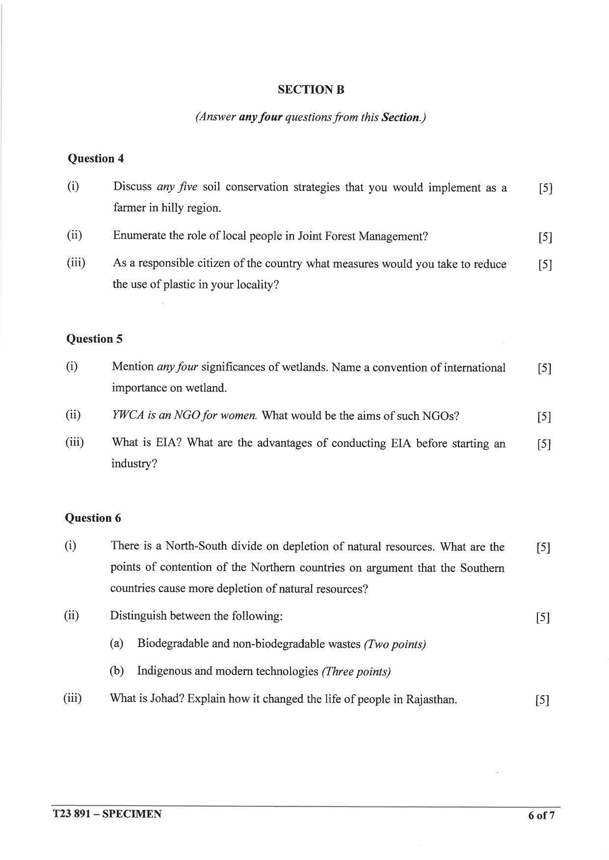 ICSE Class 10 Environmental Applications Sample Paper 2023 - Page 6