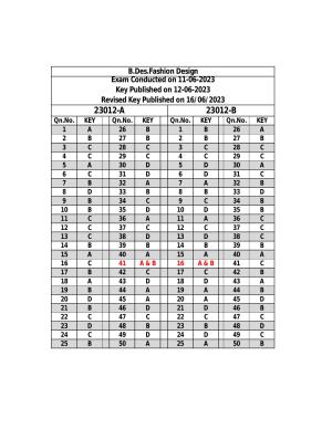 IFTK Entrance Exam B.Des Fashion Design (QBN-23012) Answer Key 2023