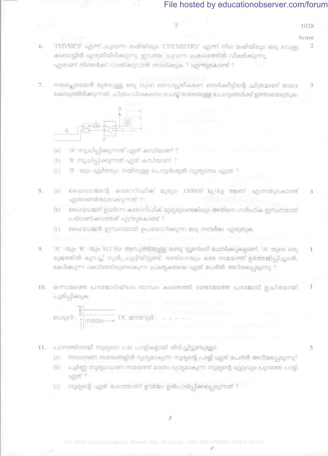 Kerala SSLC 2014 Physics Question Paper - Page 2