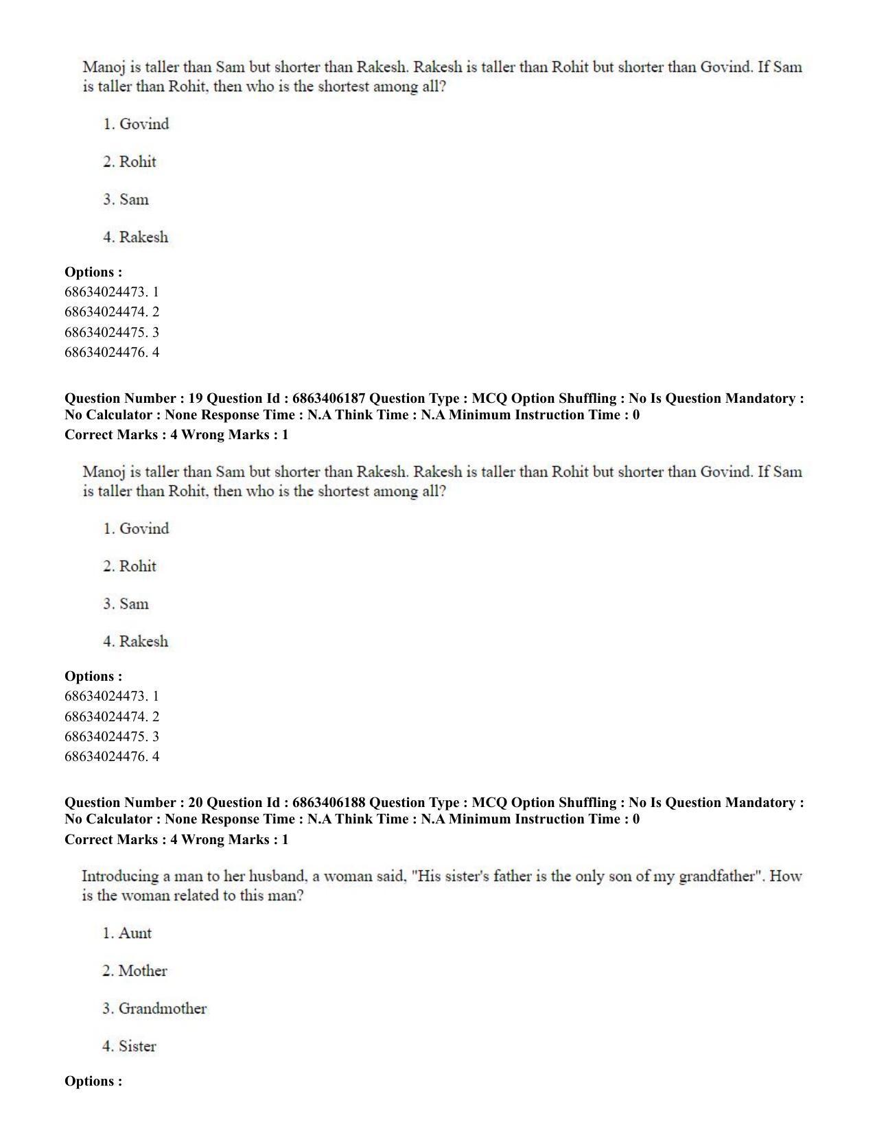 CUET PG 2023: MTQP02 – Civil, Structural & Transport Engg. (English) - Shift 3 (05-06-2023) Question Paper - Page 20