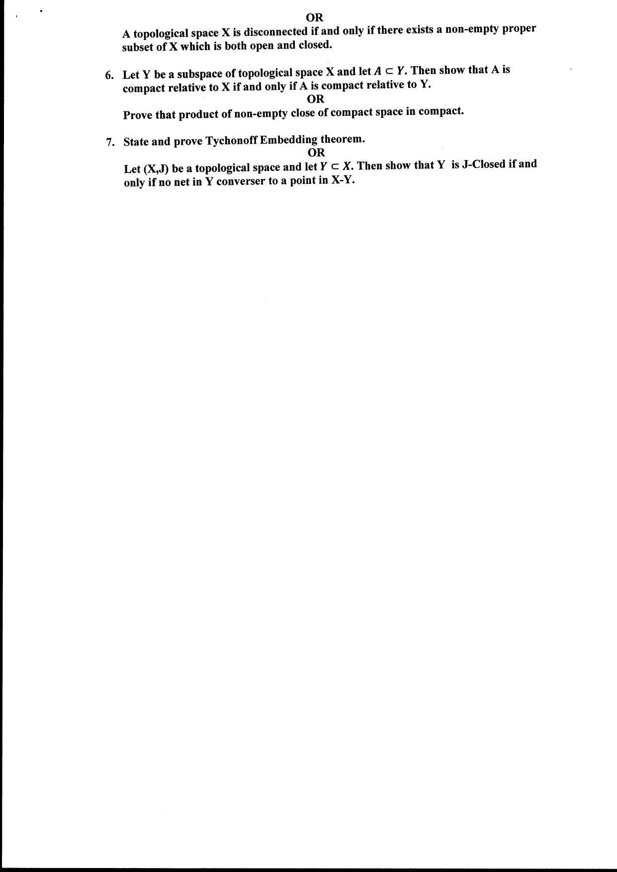 Bilaspur University Question Paper June 2022:M.A./M.Sc. Mathematics (Second Semester) Topology (II) Paper 1 - Page 2