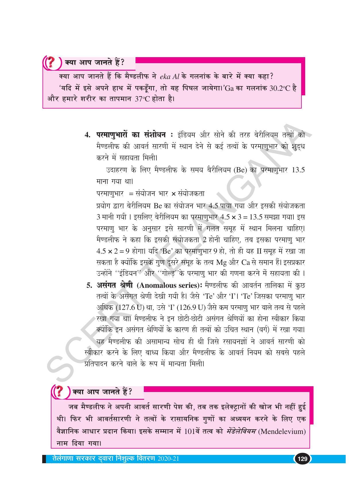 TS SCERT Class 10 Physical Science (Hindi Medium) Text Book - Page 141
