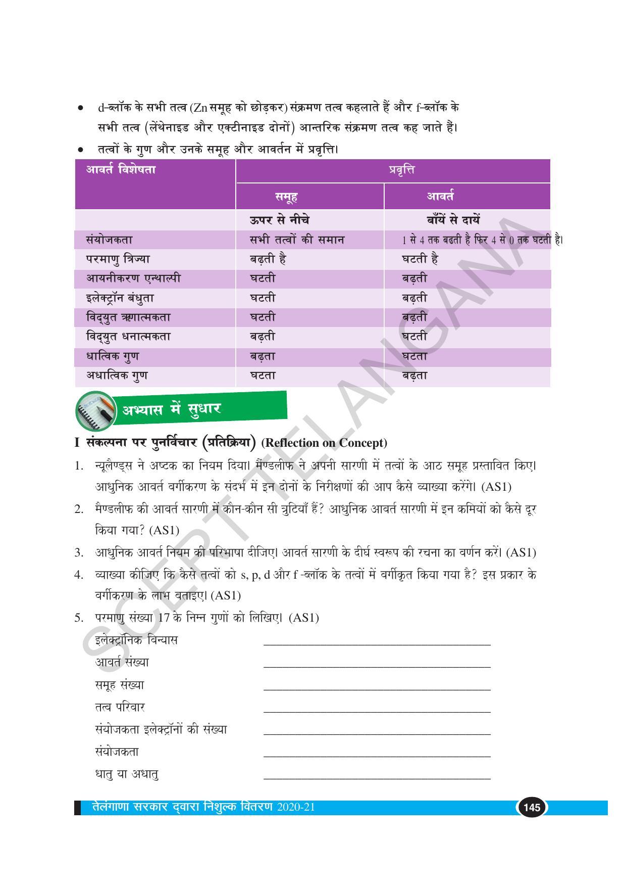 TS SCERT Class 10 Physical Science (Hindi Medium) Text Book - Page 157