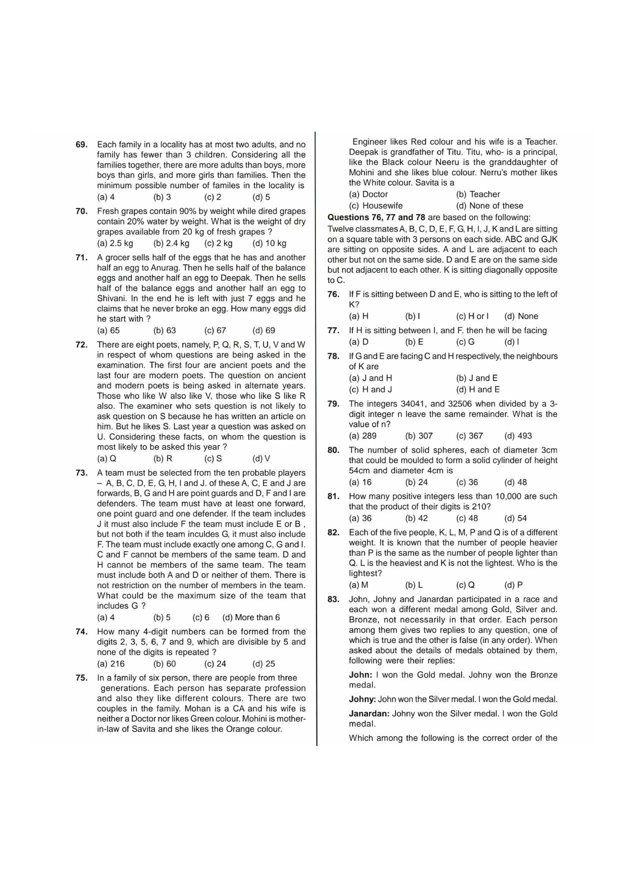 NIMCET 2019 Question Paper - Page 6