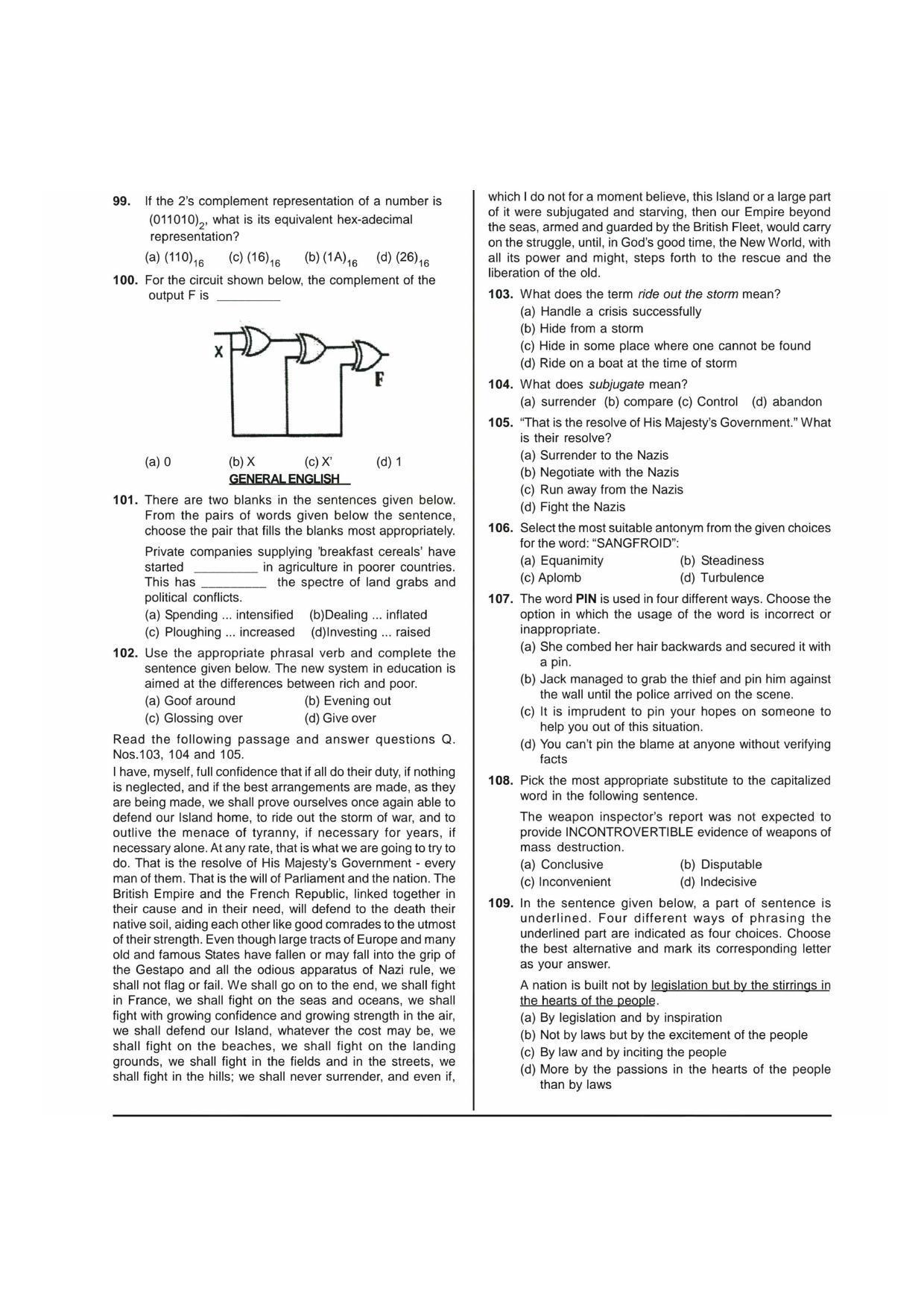 NIMCET 2019 Question Paper - Page 8
