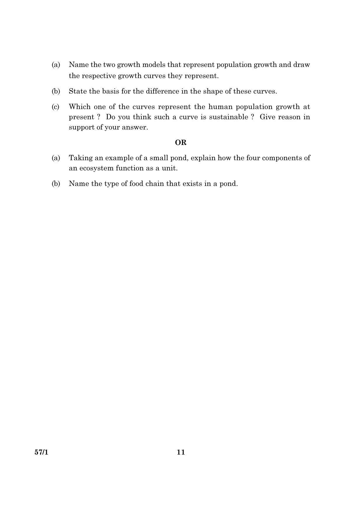 CBSE Class 12 057 Set 1 Biology 2016 Question Paper - Page 11