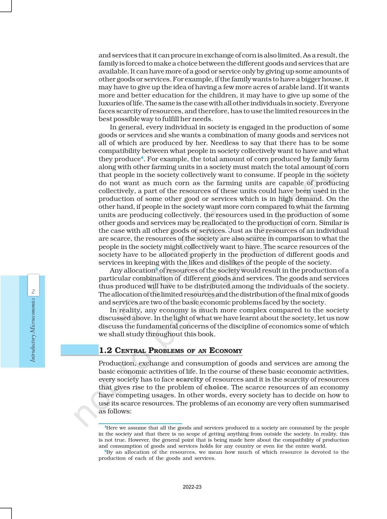NCERT Book for Class 12 Economics (Microeconomics) Chapter 1 Introduction to Microeconomics - Page 2