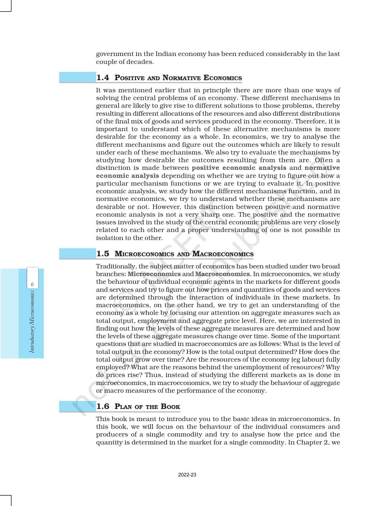 NCERT Book for Class 12 Economics (Microeconomics) Chapter 1 Introduction to Microeconomics - Page 6