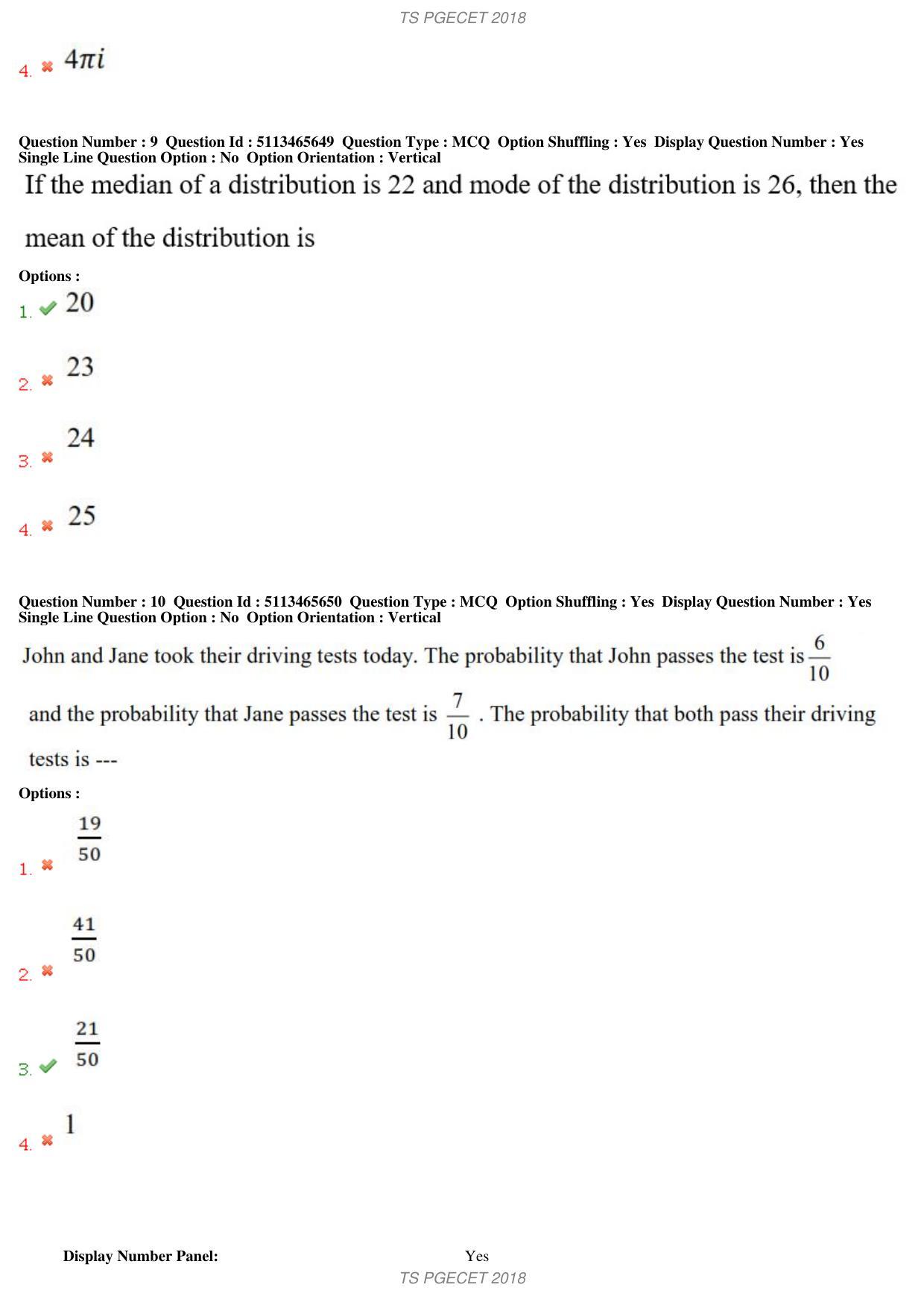 TS PGECET 2018: Bio-medical Engineering Question Papers - Page 5