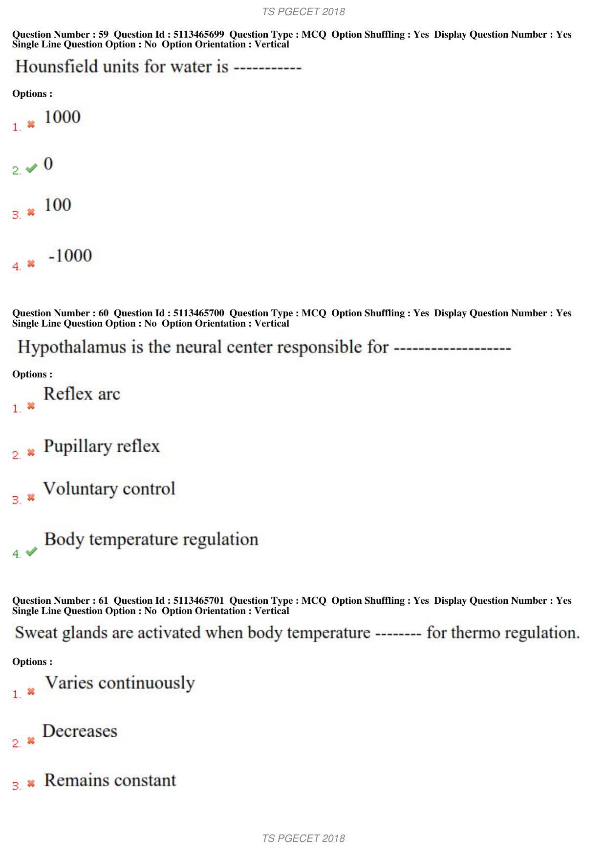TS PGECET 2018: Bio-medical Engineering Question Papers - Page 23