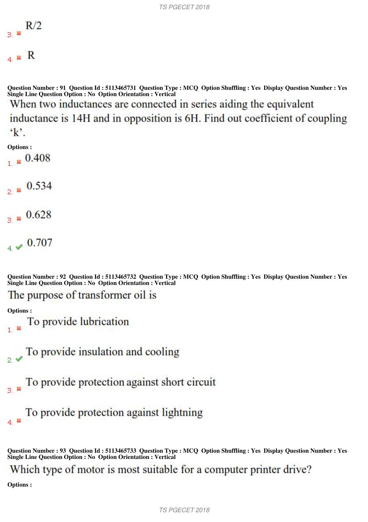 TS PGECET 2018: Bio-medical Engineering Question Papers - Page 35