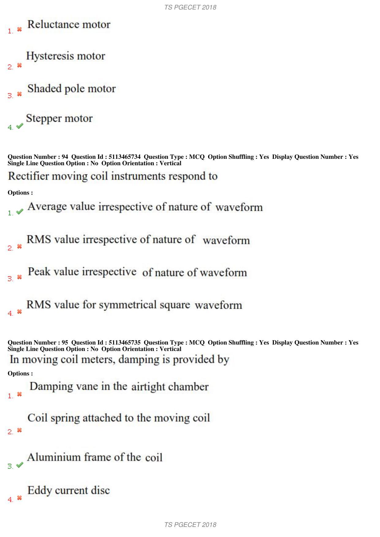 TS PGECET 2018: Bio-medical Engineering Question Papers - Page 36