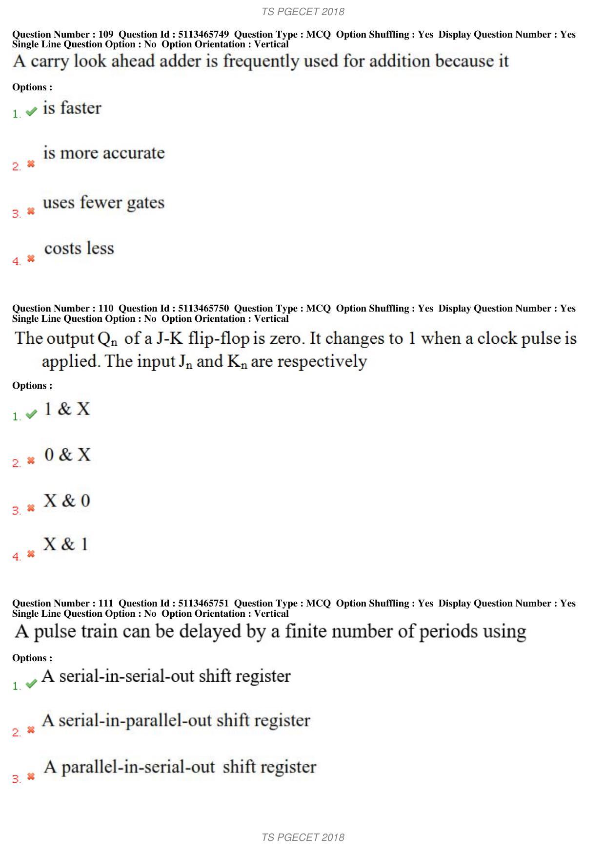 TS PGECET 2018: Bio-medical Engineering Question Papers - Page 42