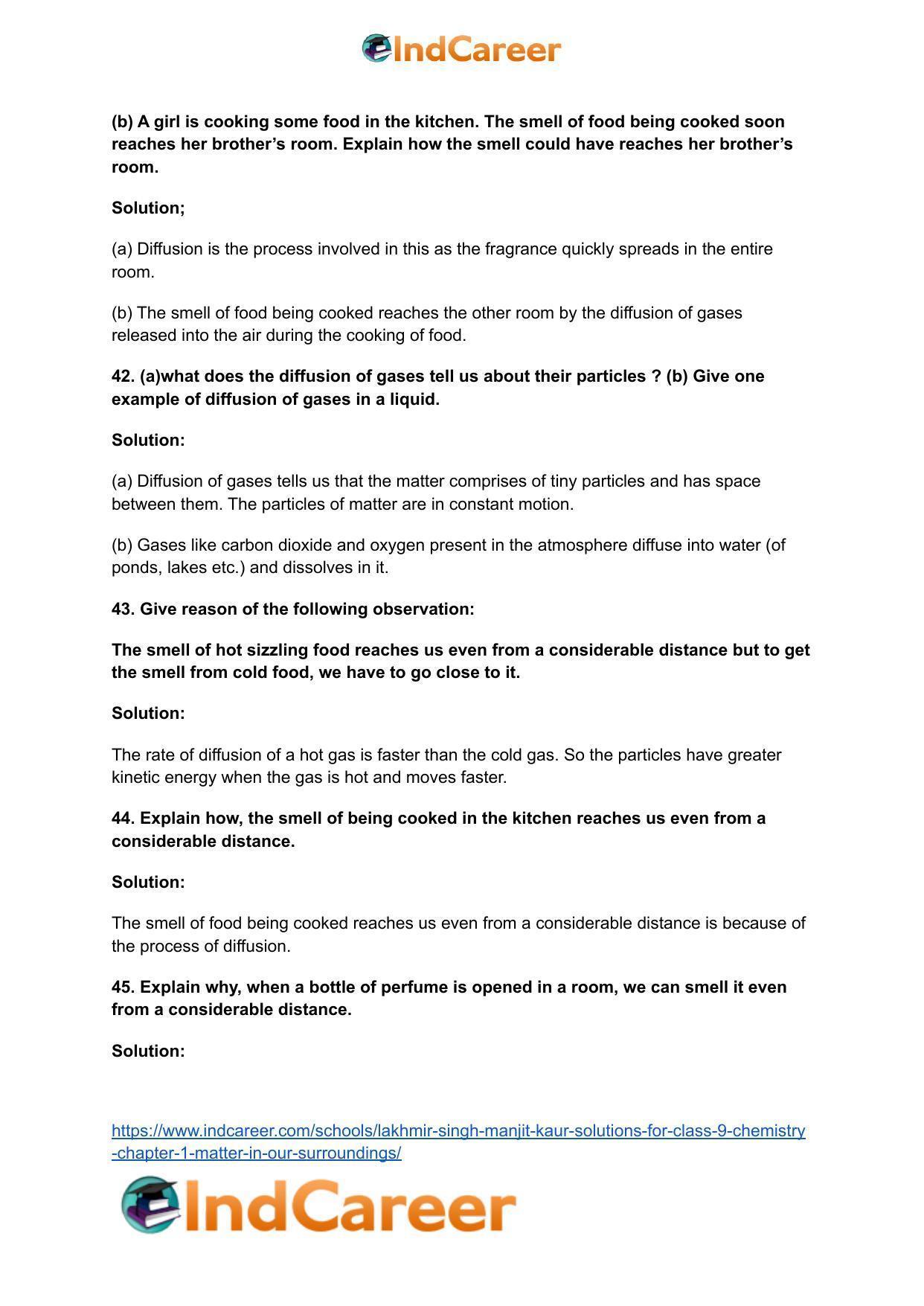 Lakhmir Singh Manjit Kaur Solutions for Class 9 Chemistry: Chapter 1- Matter In Our Surroundings - Page 11