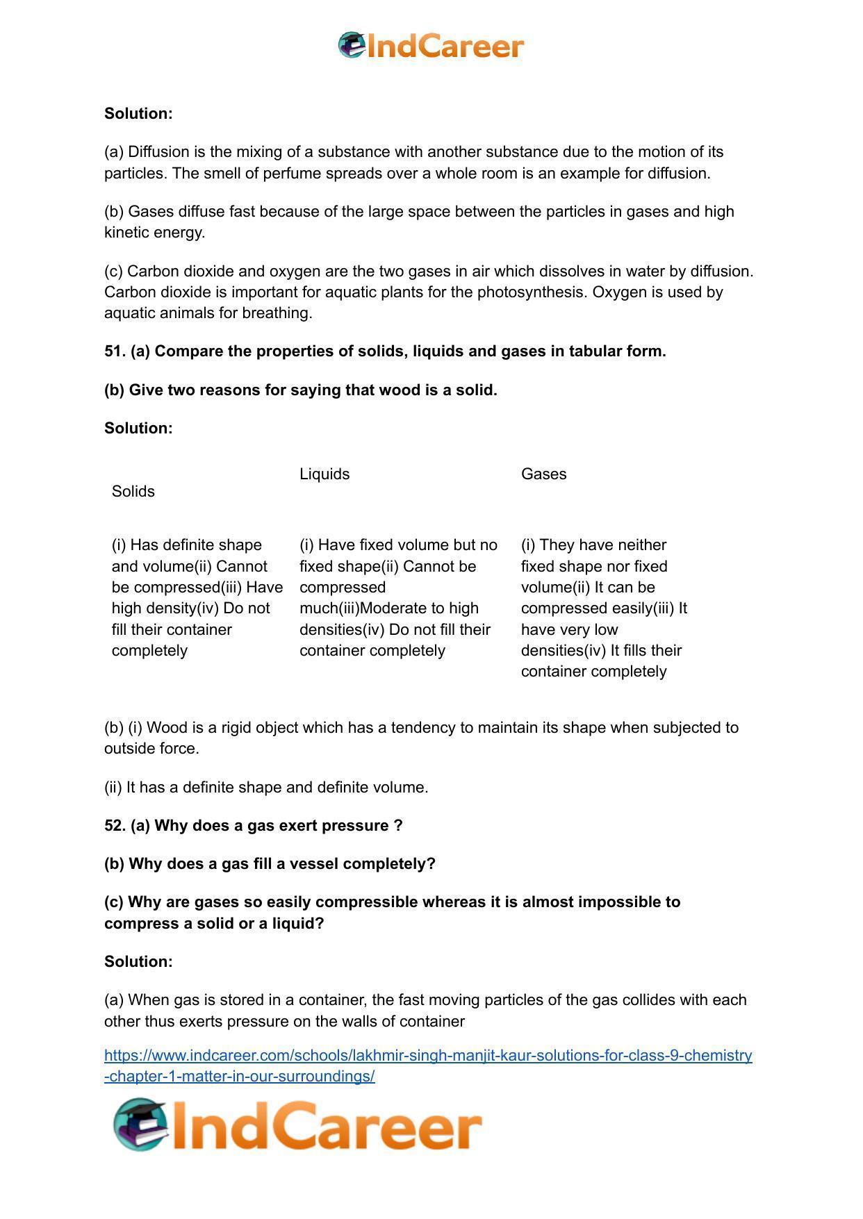 Lakhmir Singh Manjit Kaur Solutions for Class 9 Chemistry: Chapter 1- Matter In Our Surroundings - Page 13