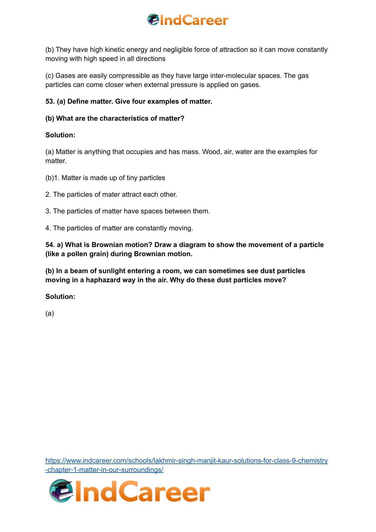 Lakhmir Singh Manjit Kaur Solutions for Class 9 Chemistry: Chapter 1- Matter In Our Surroundings - Page 14