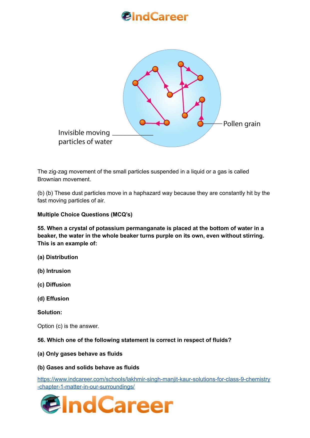 Lakhmir Singh Manjit Kaur Solutions for Class 9 Chemistry: Chapter 1- Matter In Our Surroundings - Page 15