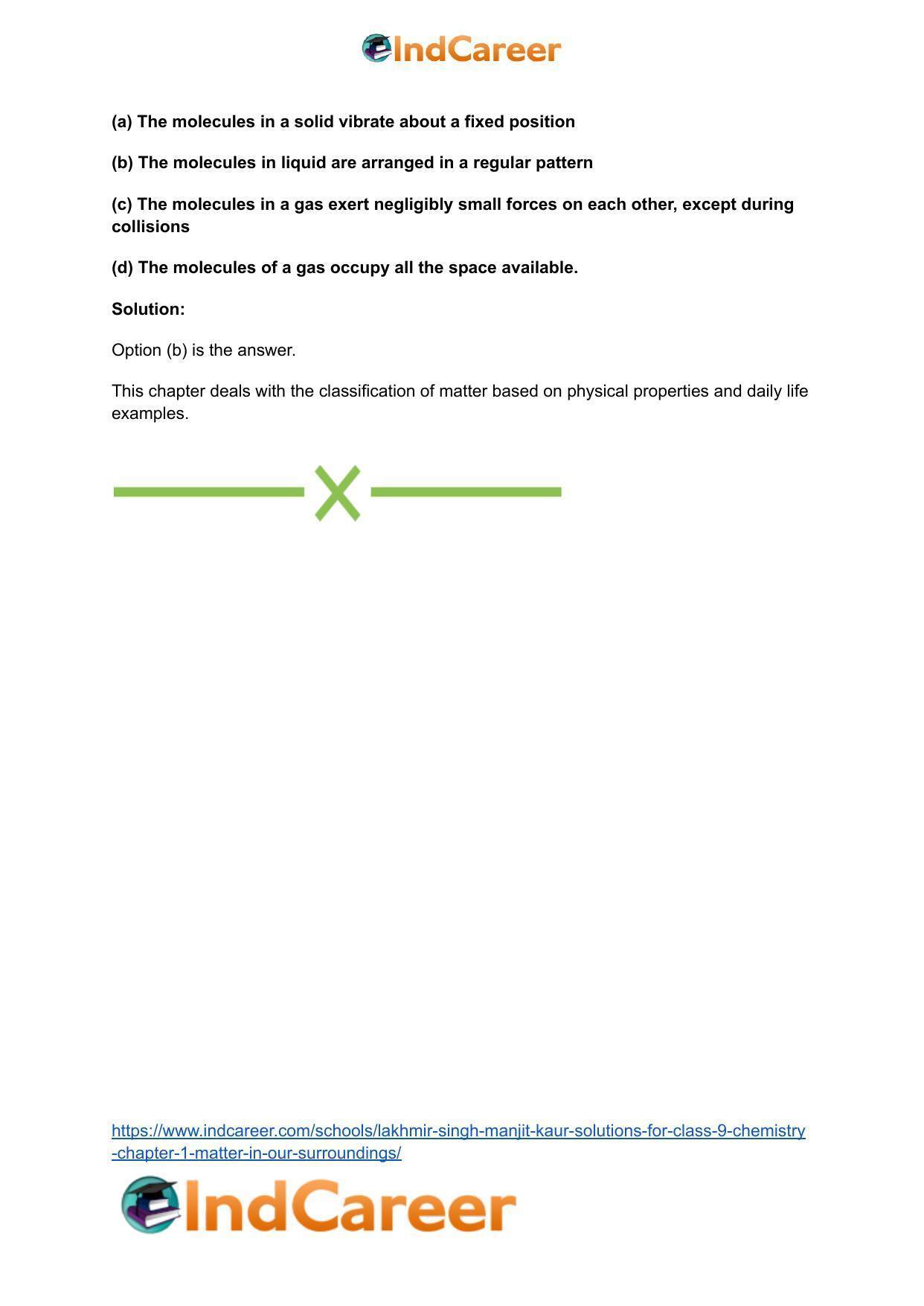 Lakhmir Singh Manjit Kaur Solutions for Class 9 Chemistry: Chapter 1- Matter In Our Surroundings - Page 19