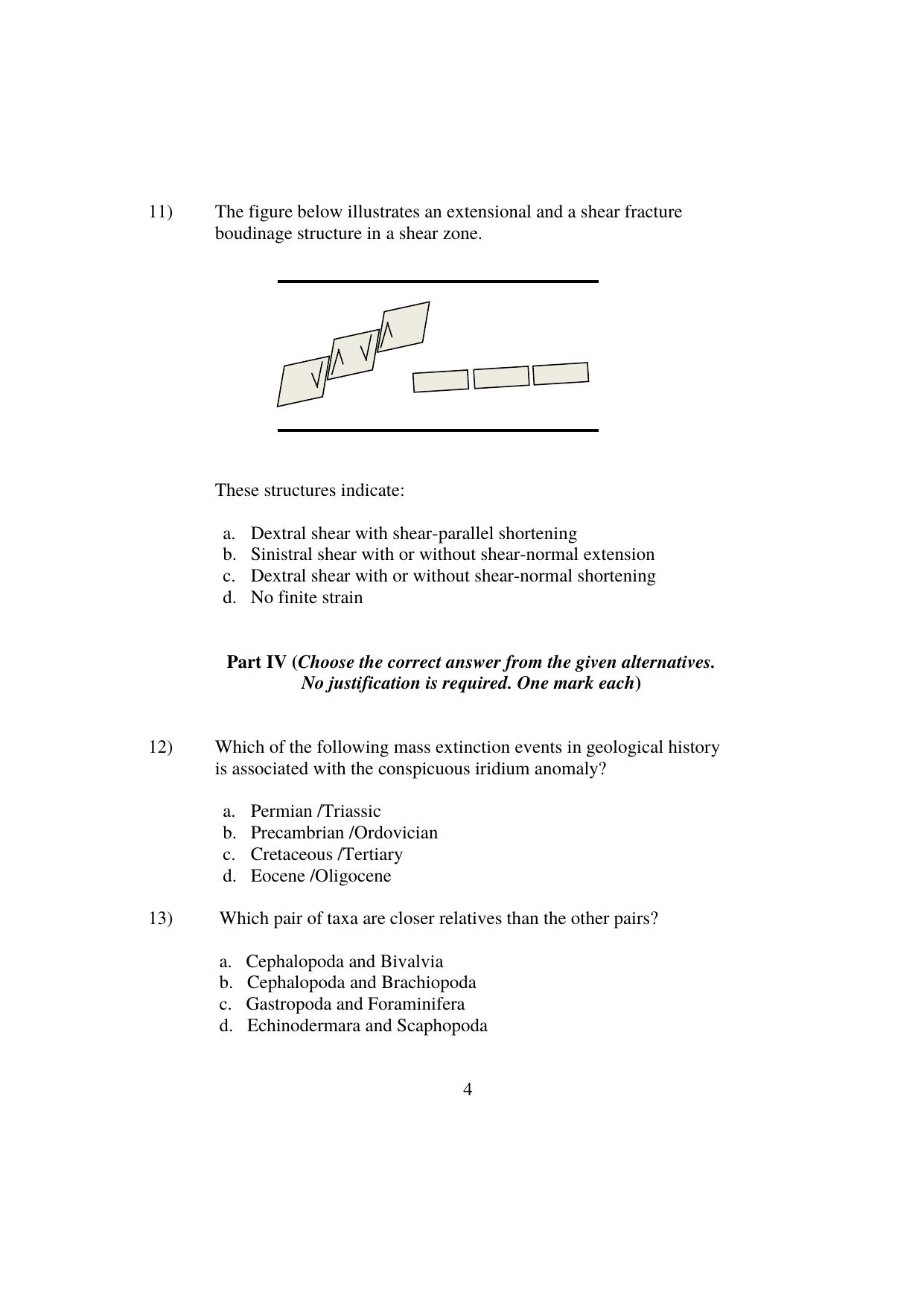 ISI Admission Test JRF in Geology (GEB)  2024 Sample Paper - Page 3