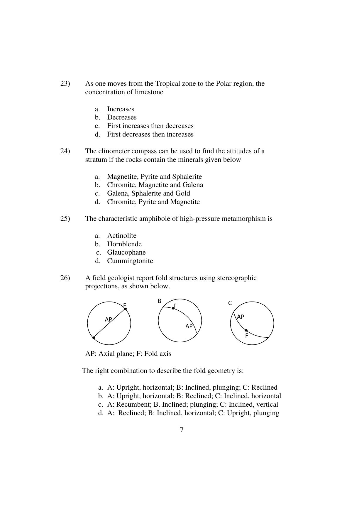 ISI Admission Test JRF in Geology (GEB)  2024 Sample Paper - Page 6