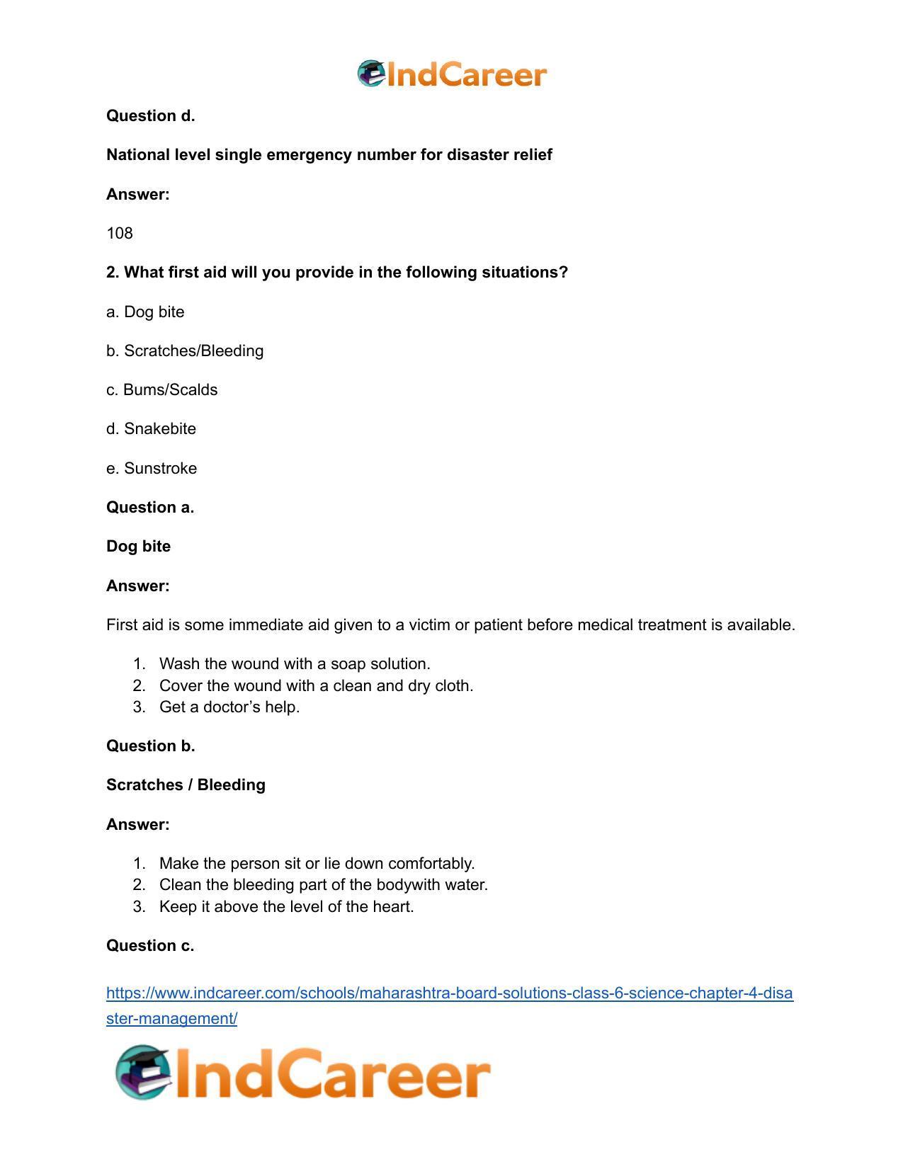 Maharashtra Board Solutions Class 6-Science: Chapter 4- Disaster Management - Page 3