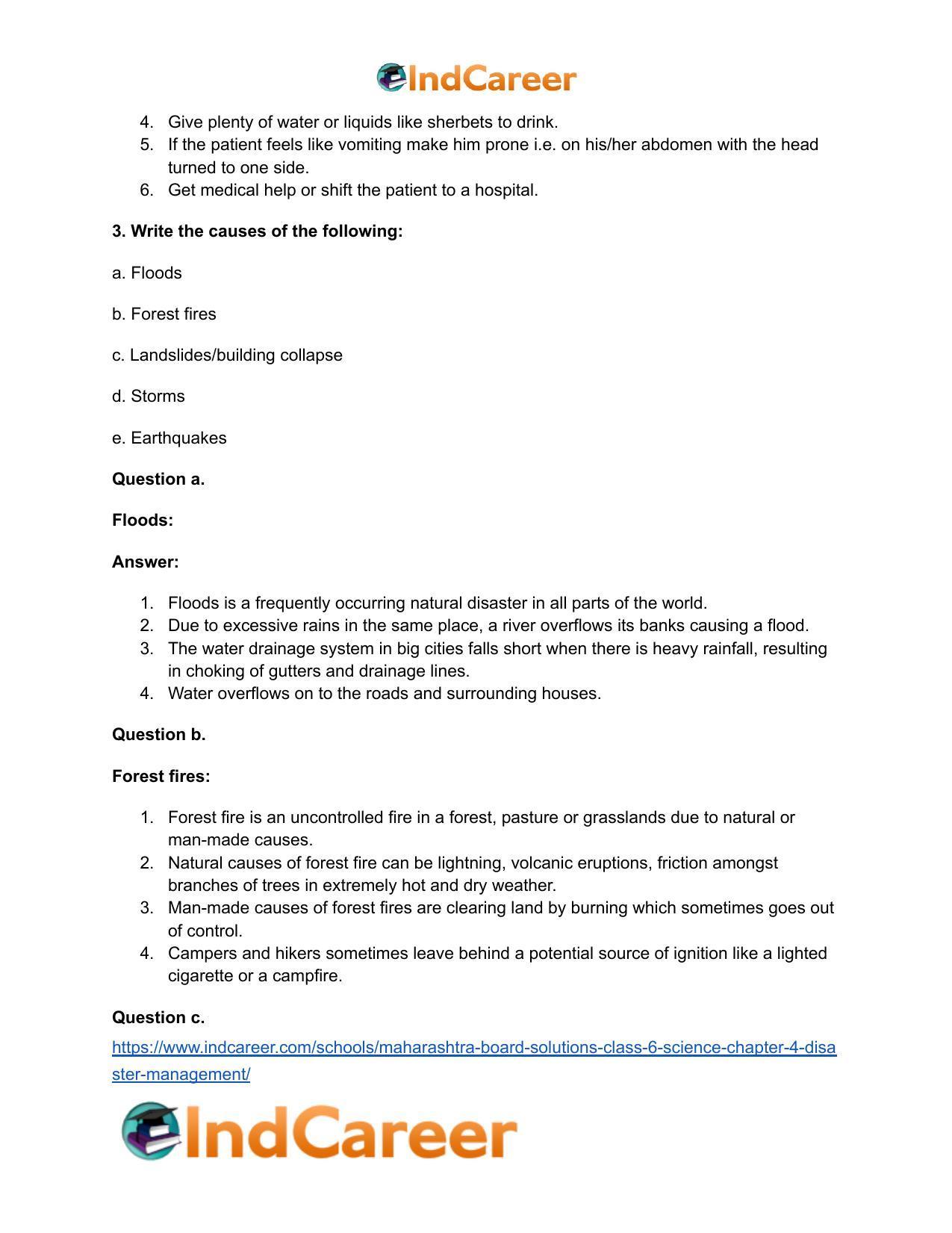 Maharashtra Board Solutions Class 6-Science: Chapter 4- Disaster Management - Page 5