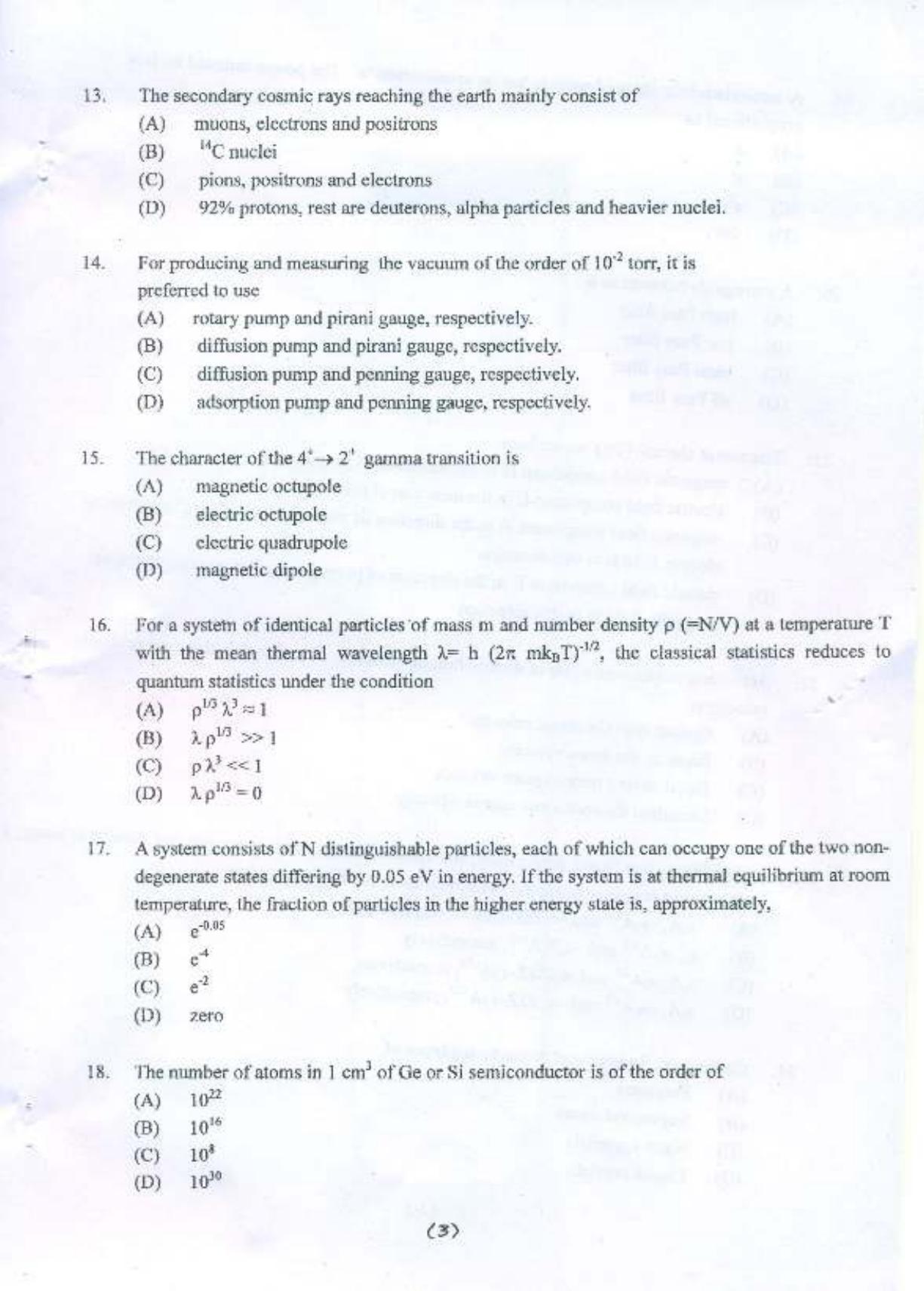 PU MPET Physics 2015 Question Paper - Page 4