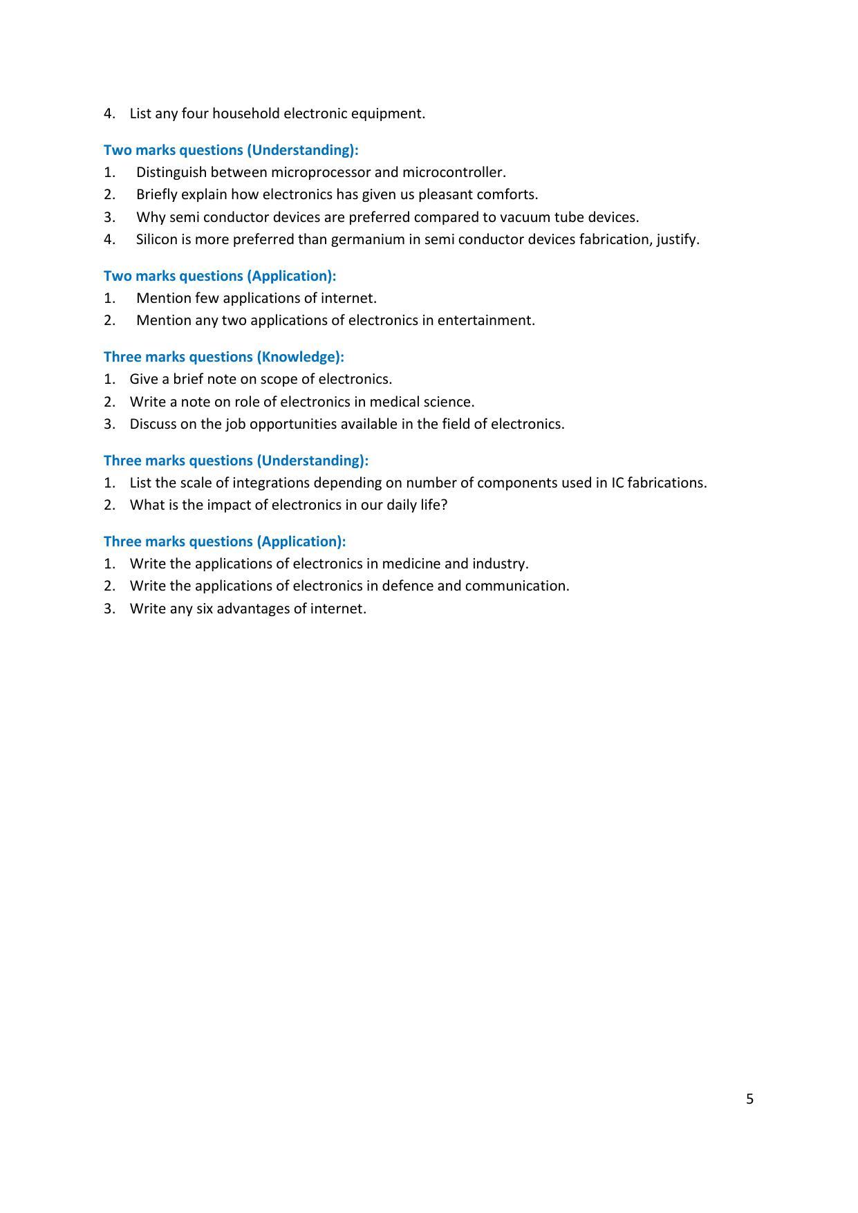 Karnataka 1st PUC Question Bank for Electronics - Page 5