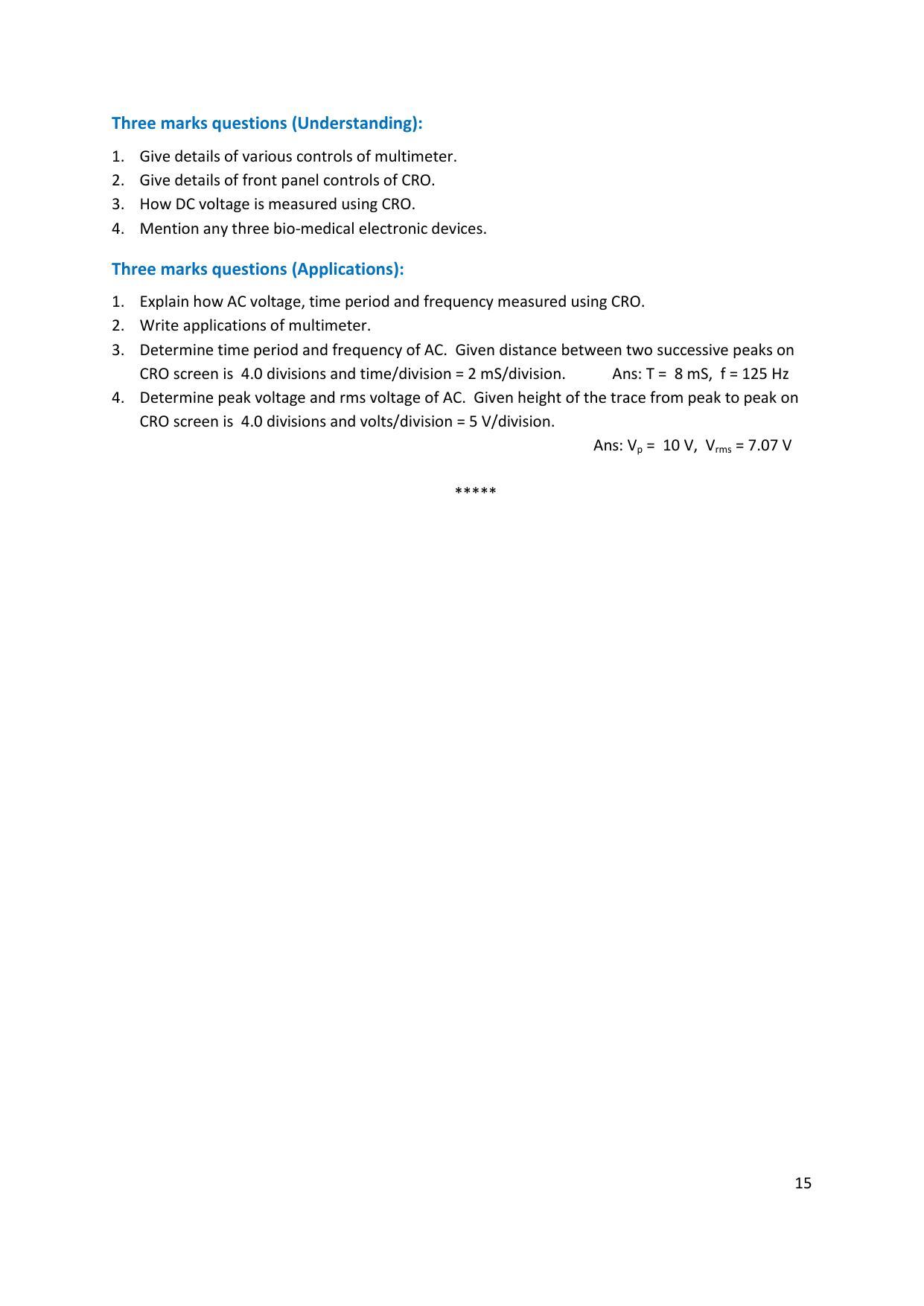 Karnataka 1st PUC Question Bank for Electronics - Page 15