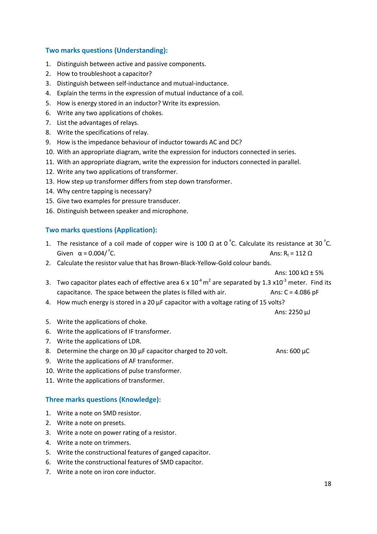 Karnataka 1st PUC Question Bank for Electronics - Page 18