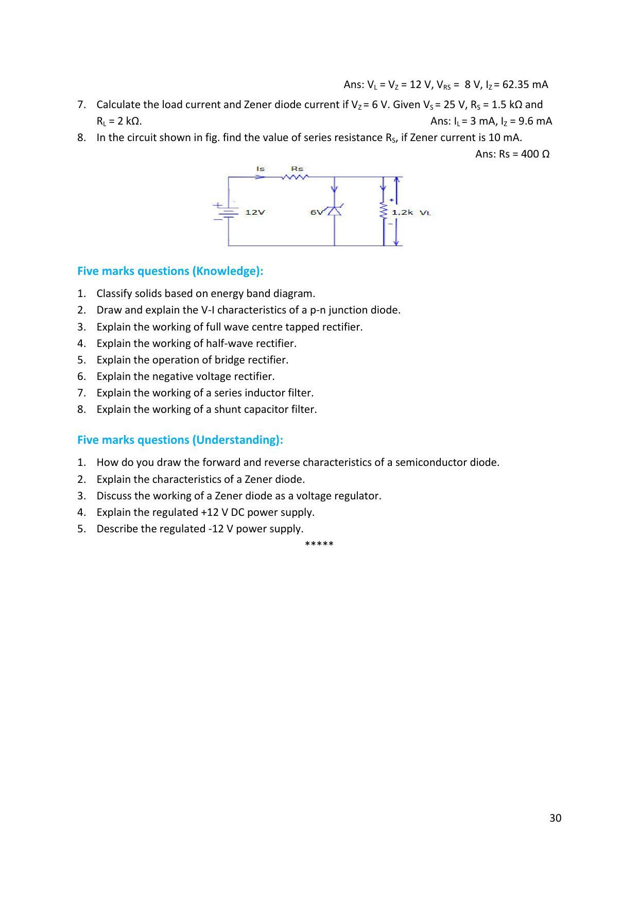 Karnataka 1st PUC Question Bank for Electronics - Page 30