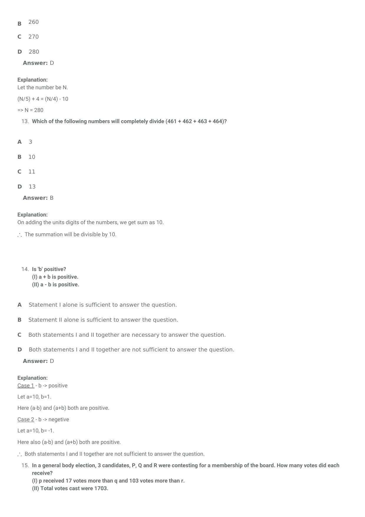 SNAP 2010 Question Paper with Solution - Page 5