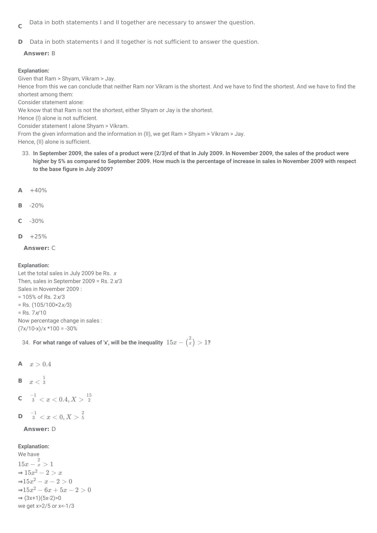 SNAP 2010 Question Paper with Solution - Page 14
