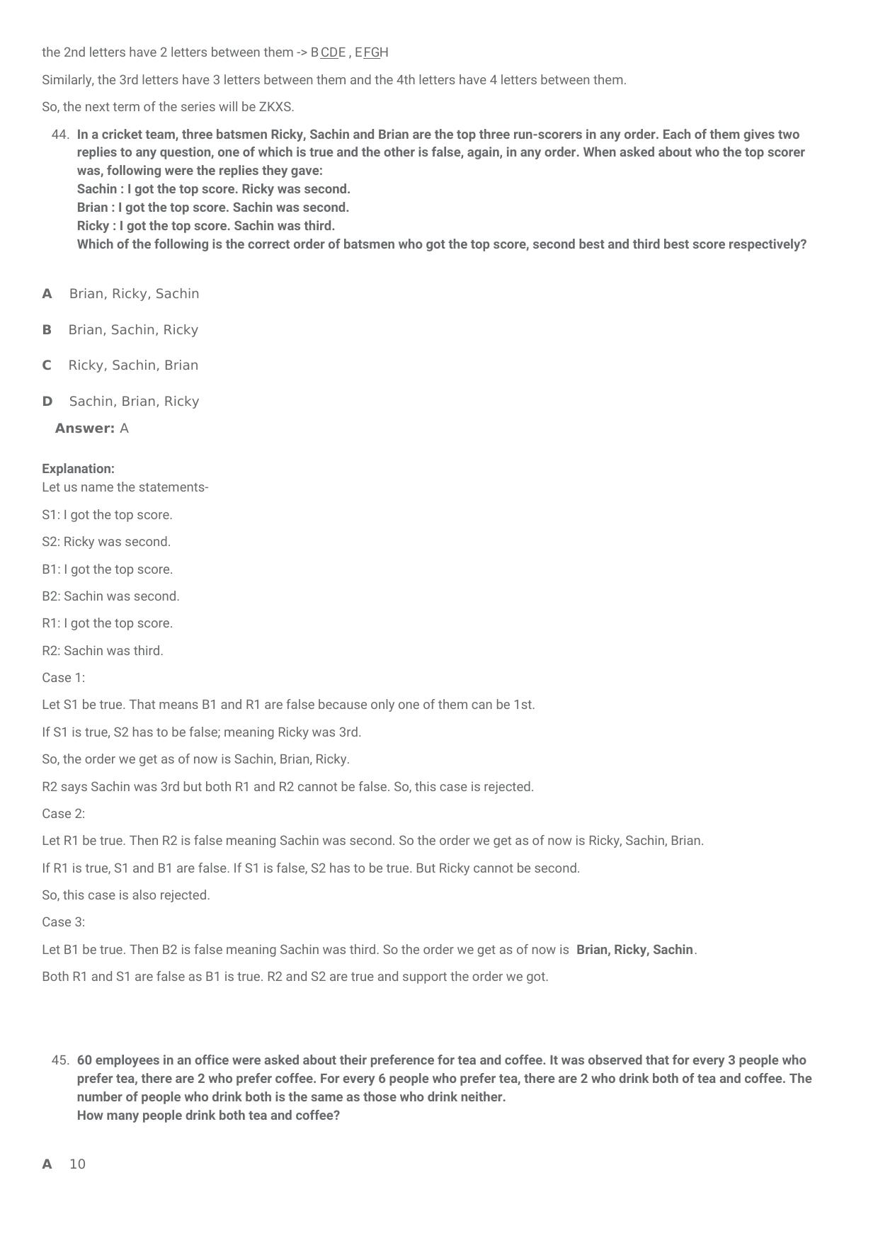 SNAP 2010 Question Paper with Solution - Page 19