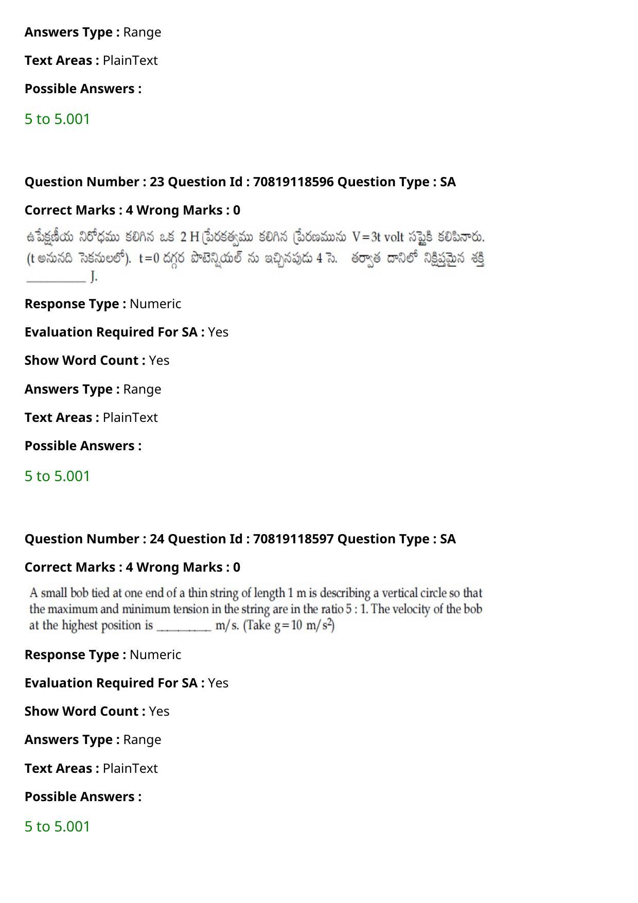 JEE Mains 2021: BTech Telugu (Shift 1) 25-02-2021 Question Paper - Page 29