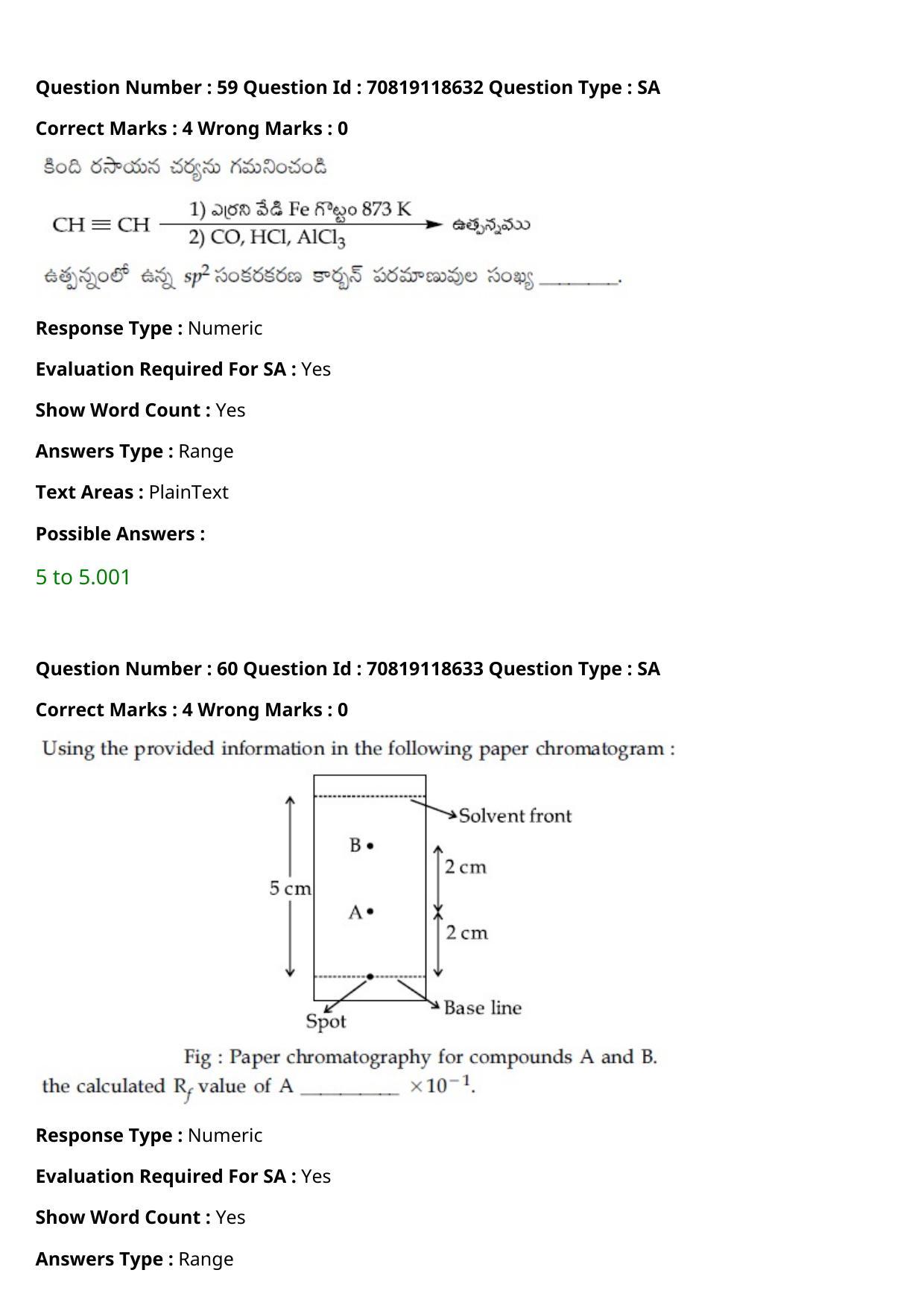 JEE Mains 2021: BTech Telugu (Shift 1) 25-02-2021 Question Paper - Page 70
