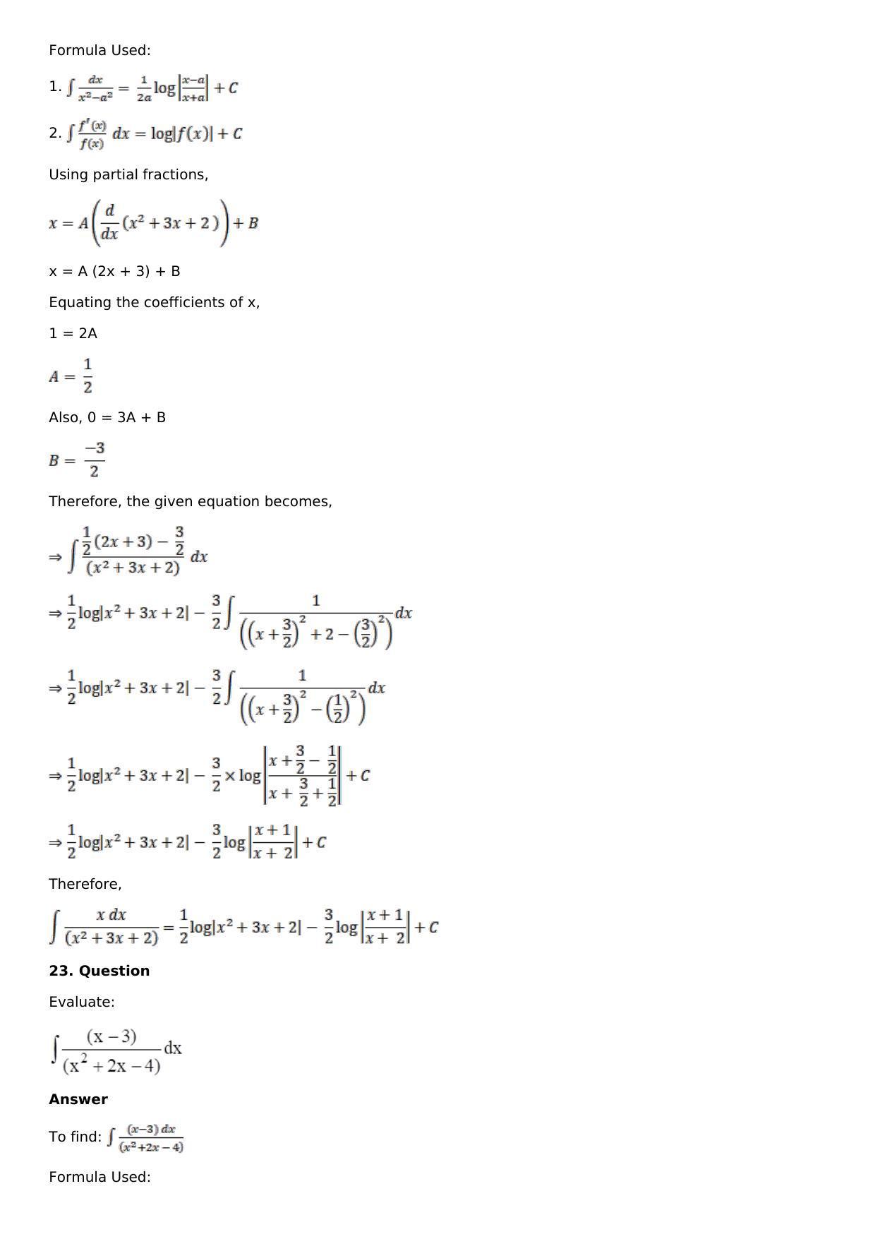 Chapter 14: Some Special Integrals Solutions: RS Aggarwal Class 12 Solutions  - Page 15