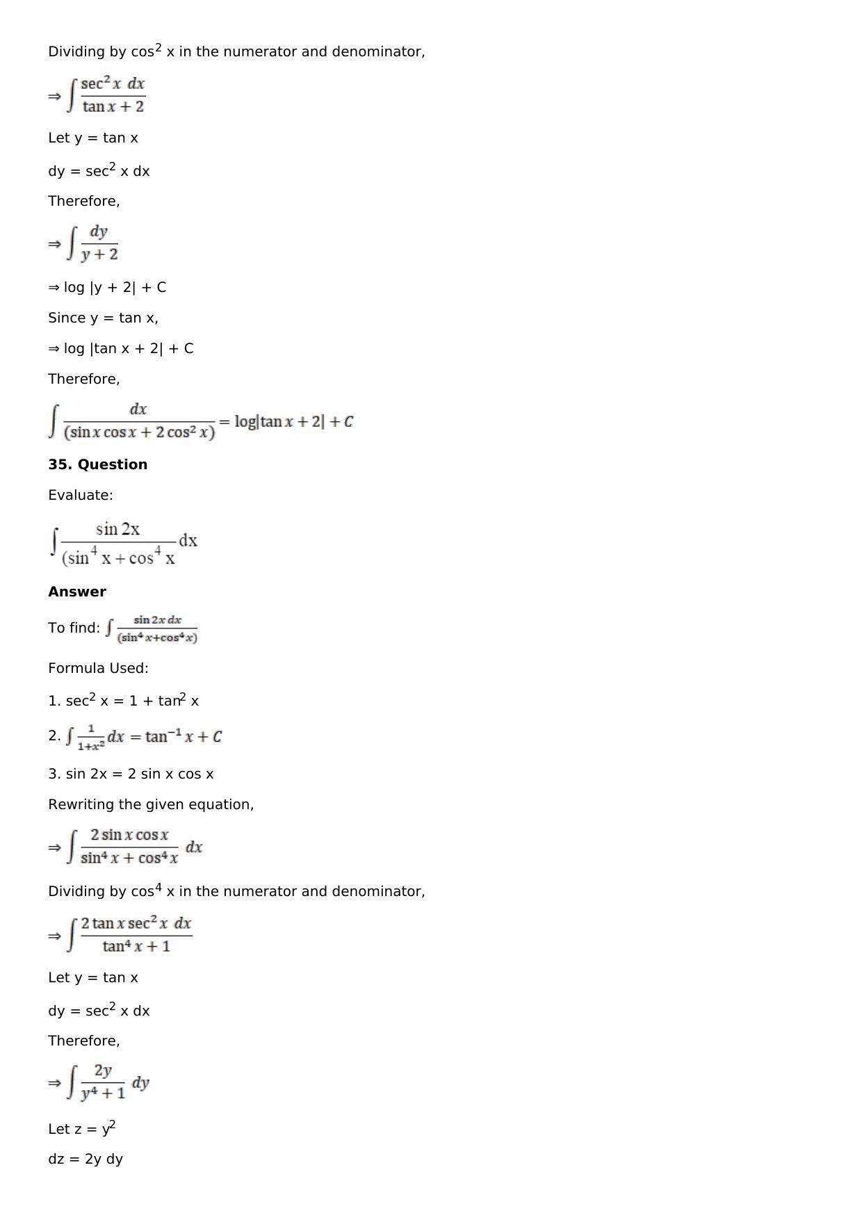 Chapter 14: Some Special Integrals Solutions: RS Aggarwal Class 12 Solutions  - Page 27
