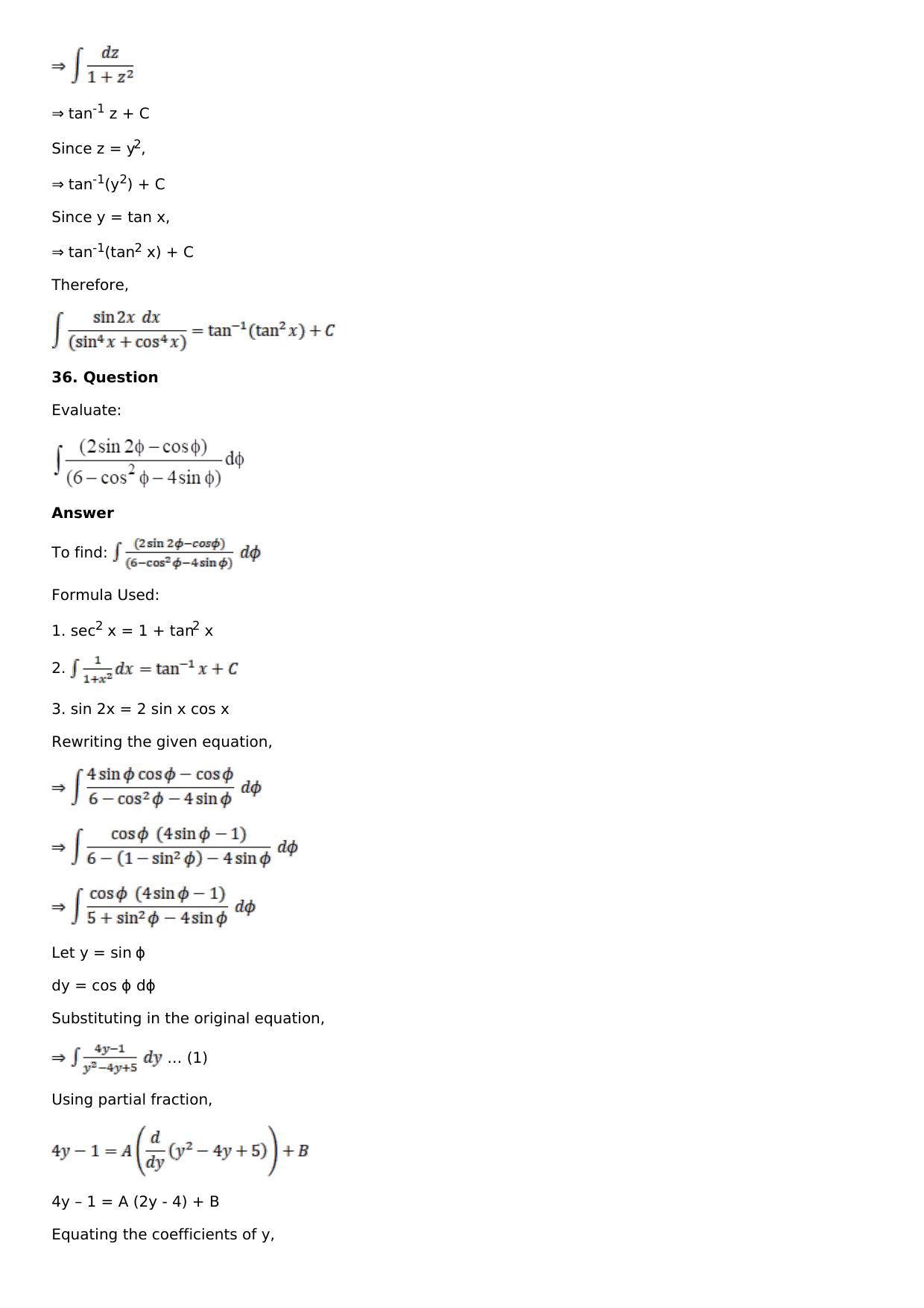 Chapter 14: Some Special Integrals Solutions: RS Aggarwal Class 12 Solutions  - Page 28
