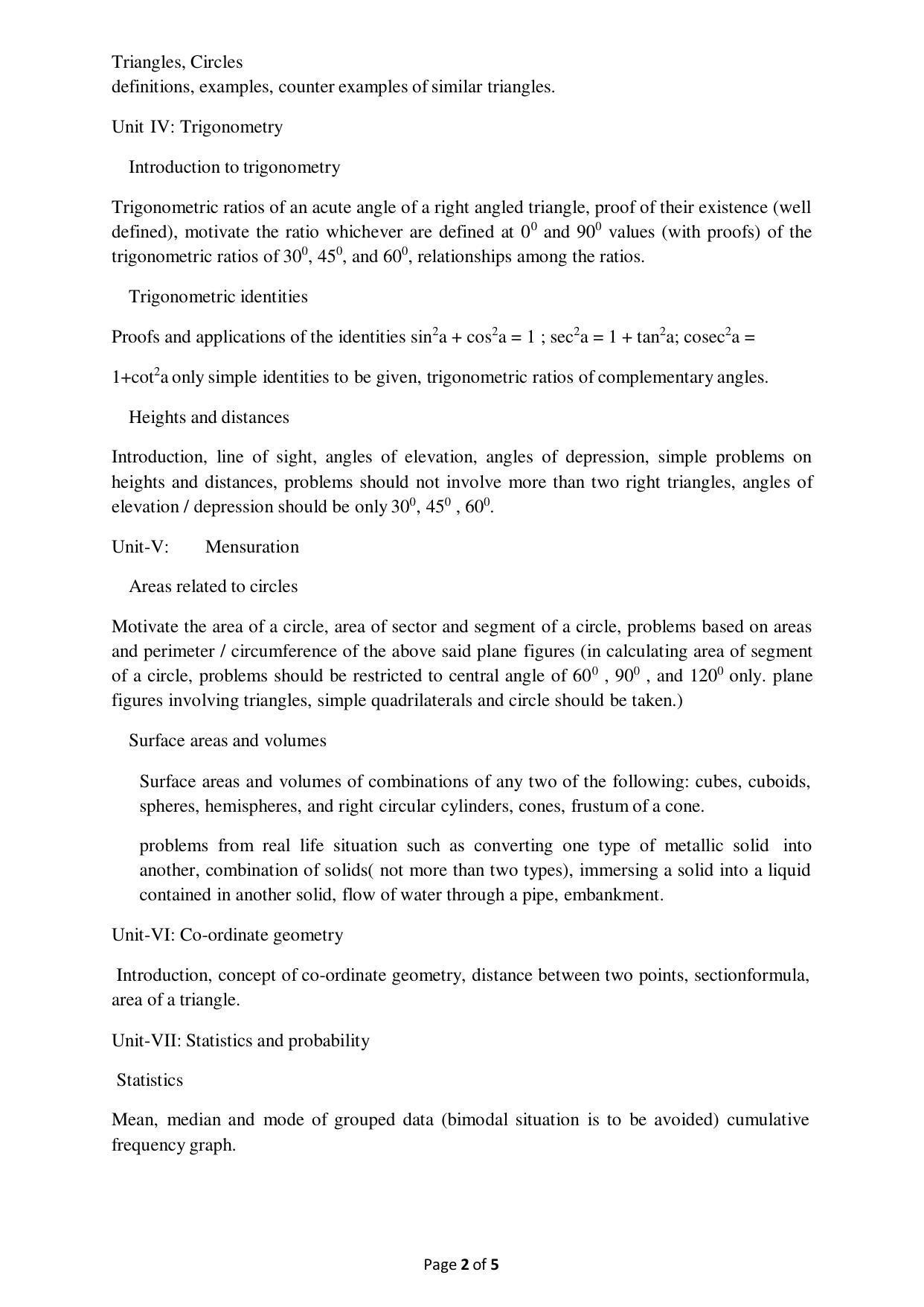 Tripura Diploma Engineering Entrance Exam (DEET) Syllabus 2023 - Page 2