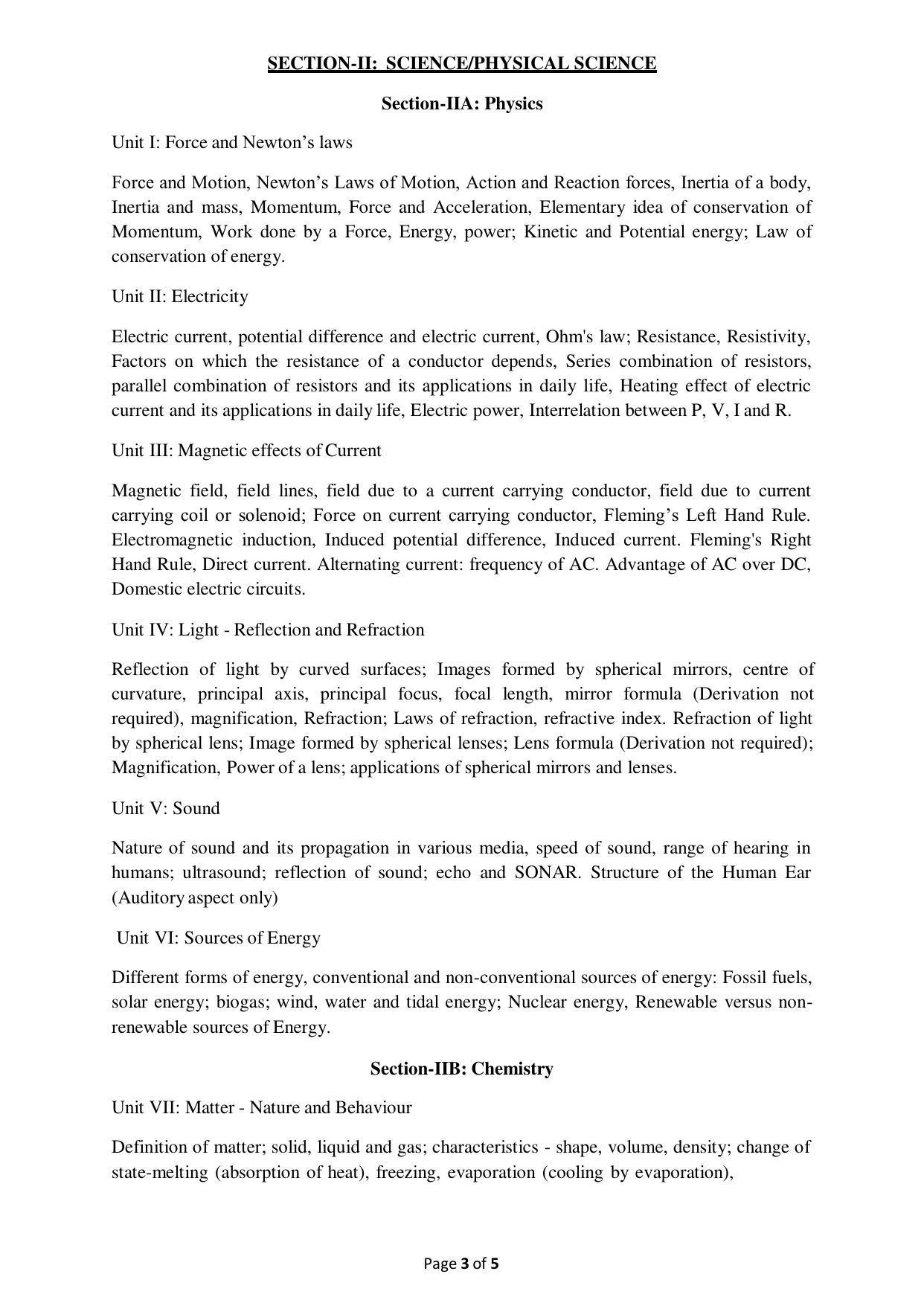 Tripura Diploma Engineering Entrance Exam (DEET) Syllabus 2023 - Page 3