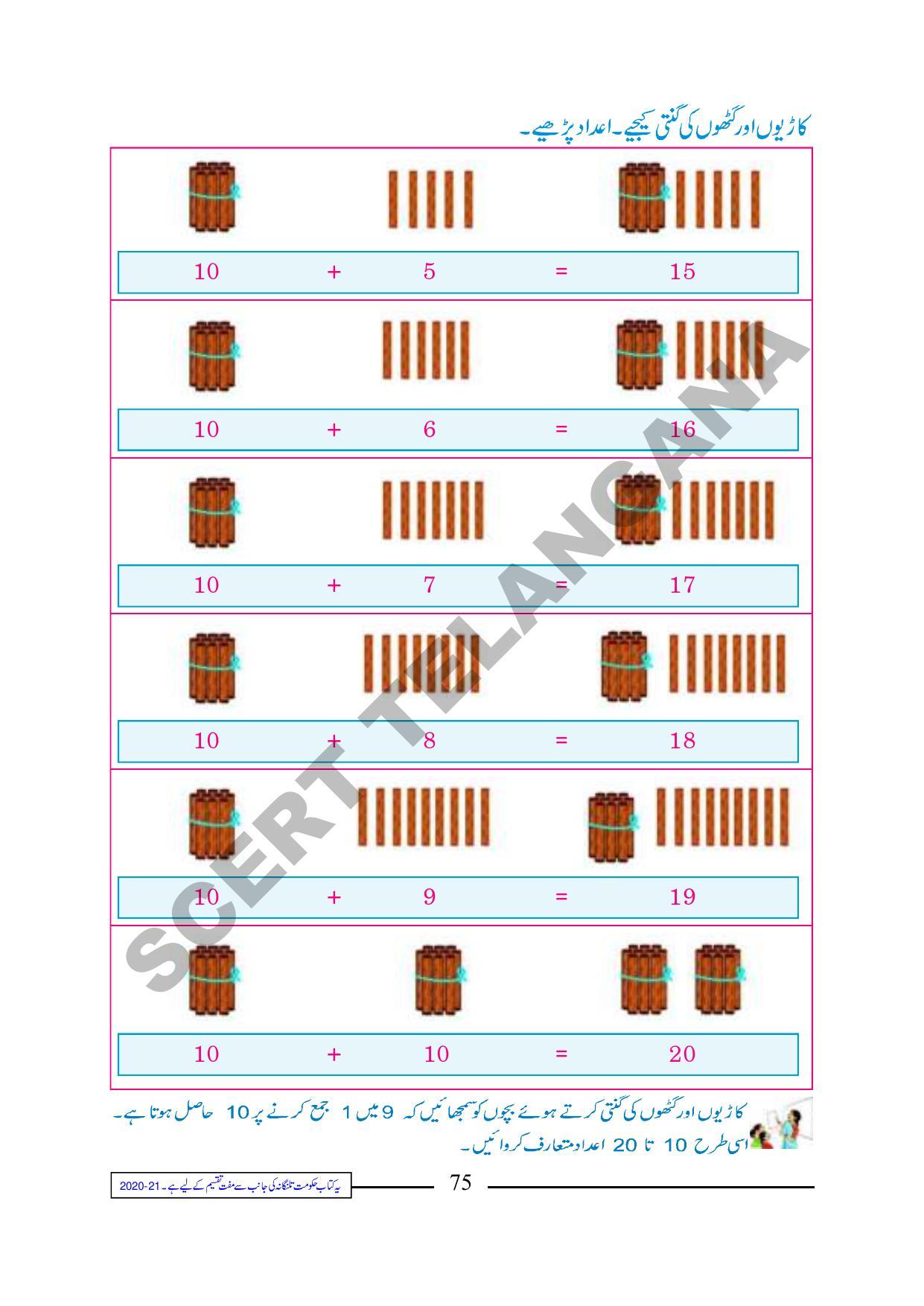 TS SCERT Class 1 Maths (Urdu Medium) Text Book - Page 87