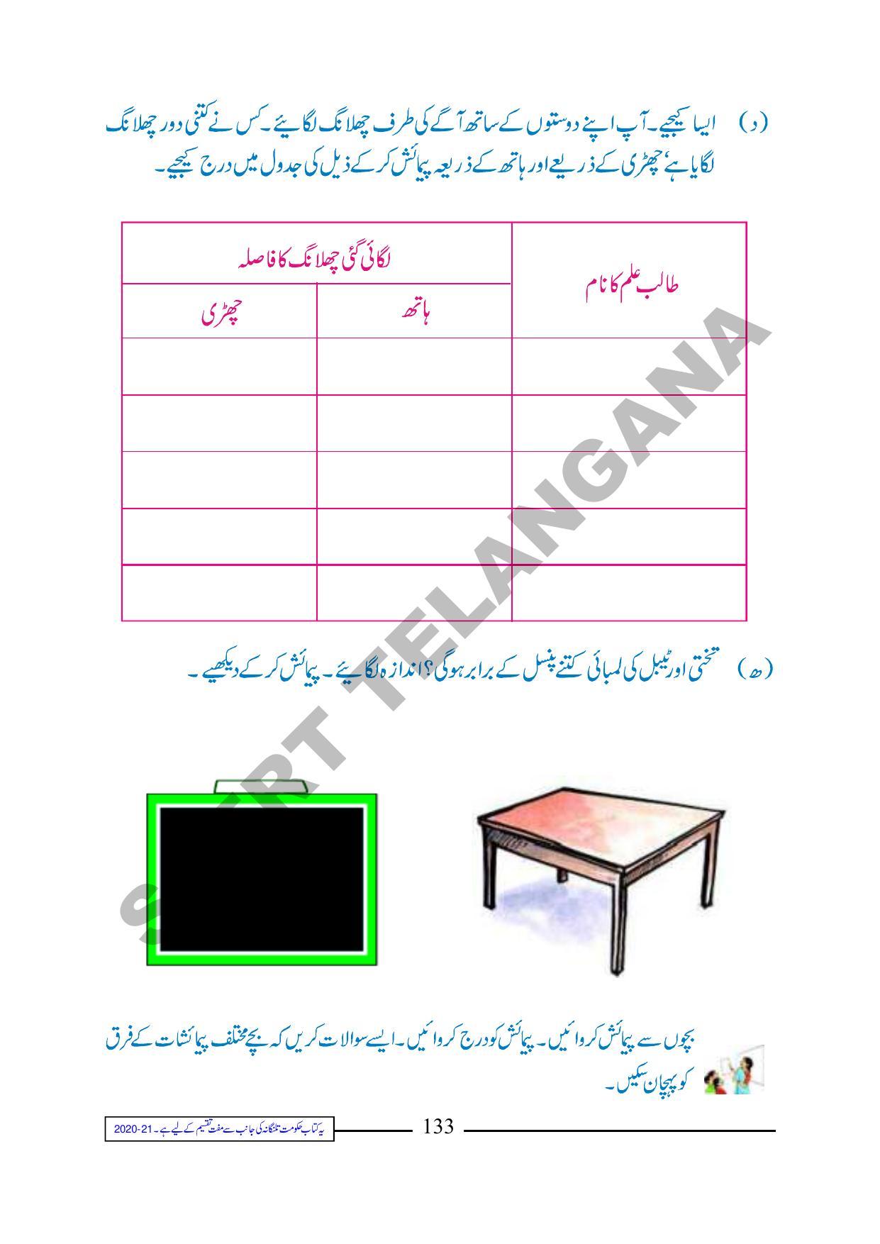 TS SCERT Class 1 Maths (Urdu Medium) Text Book - Page 145