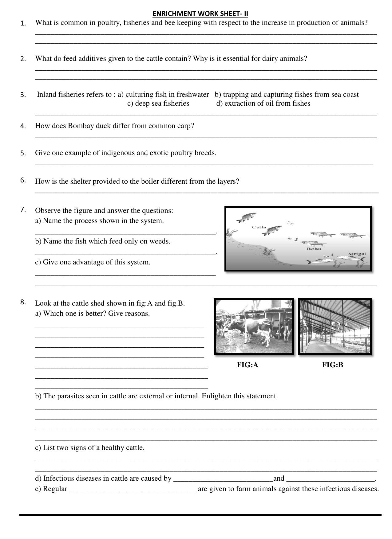 CBSE Worksheets for Class 9 Science Improvement in Food Resources Assignment 2 - Page 2